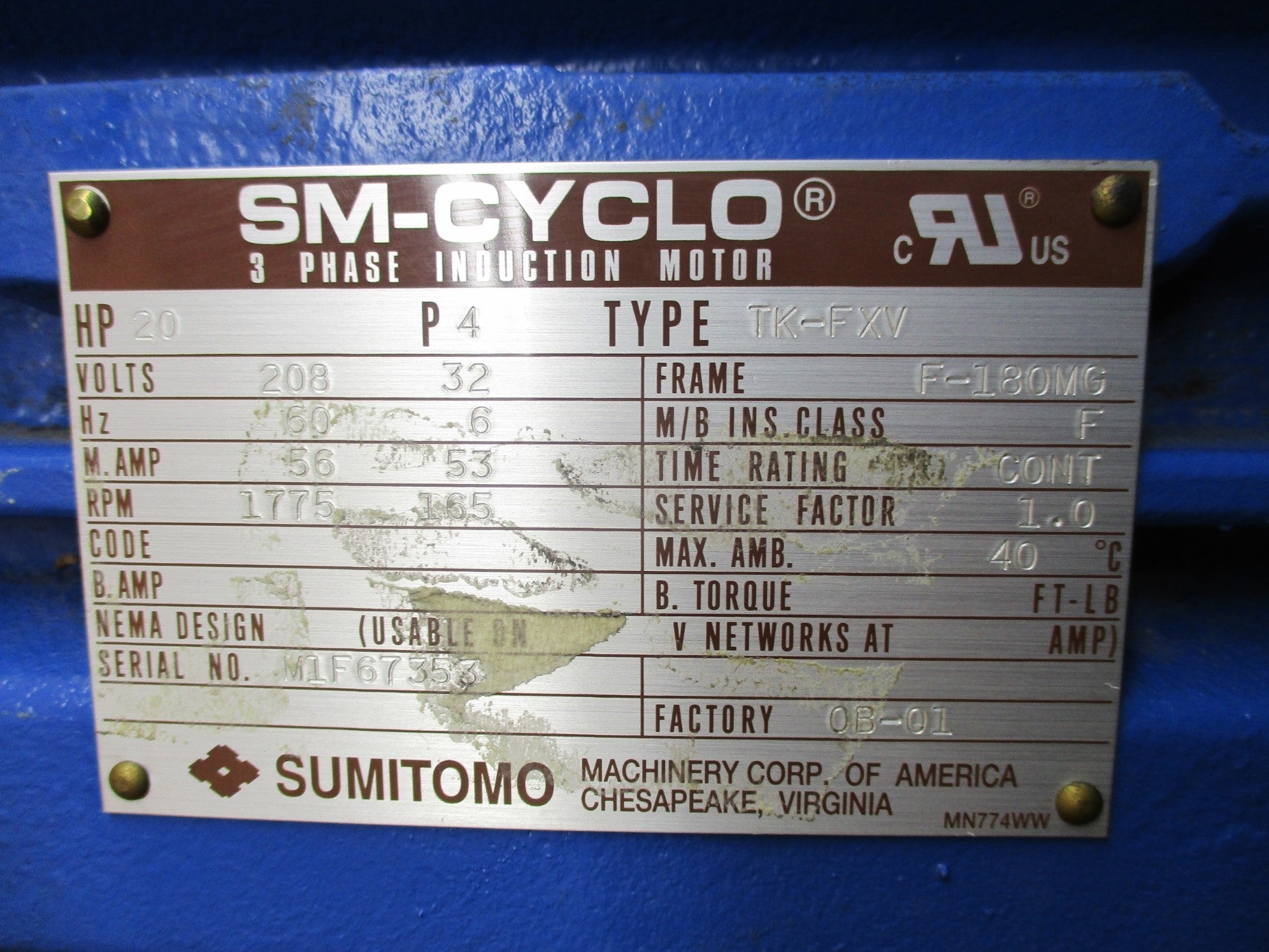 SUMITOMO CHHM20-6165-AV-17 TK-FXV NSNP