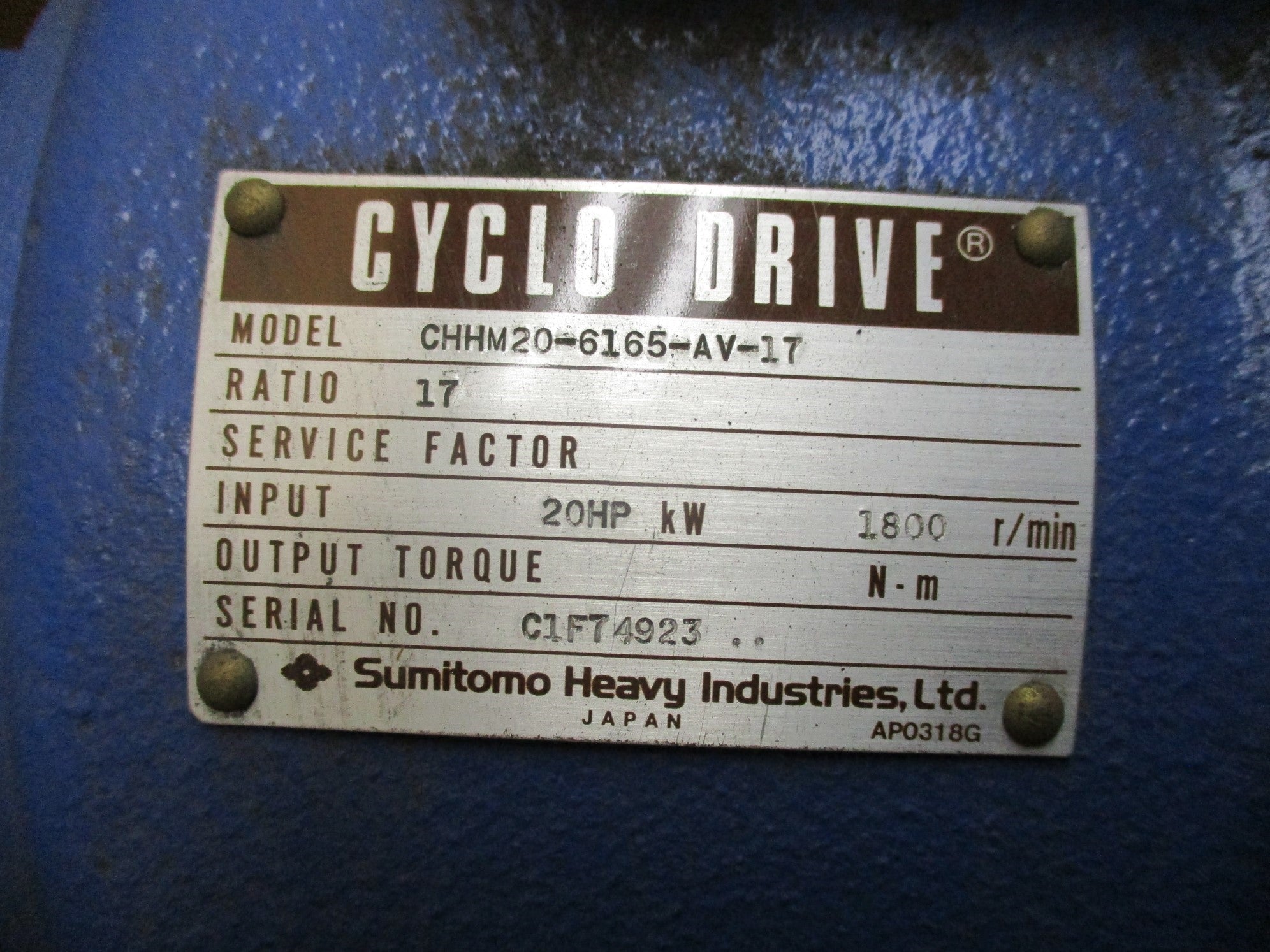 SUMITOMO CHHM20-6165-AV-17 TK-FXV NSNP