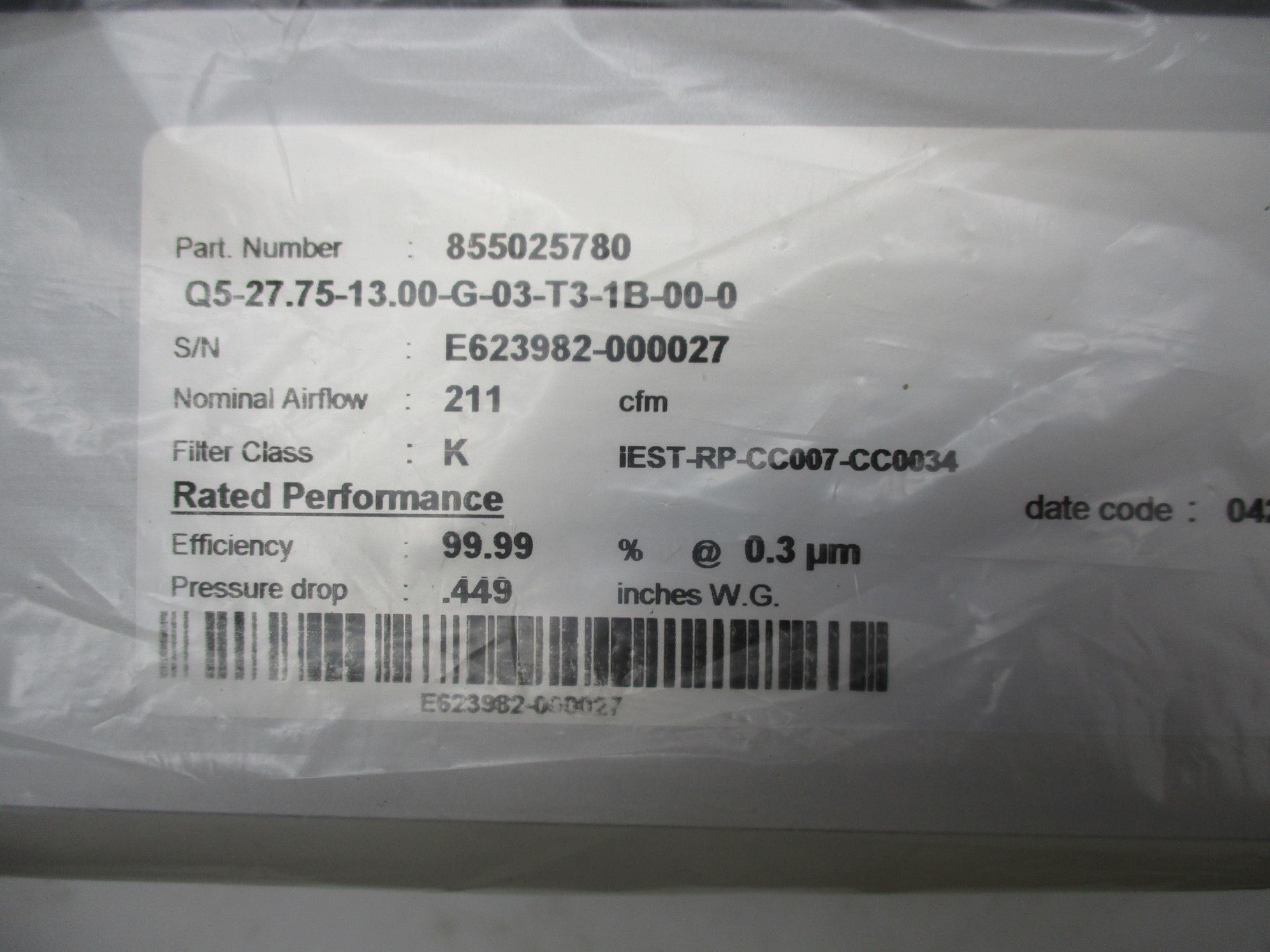 TERRA UNIVERSAL 1681-02 Q5-27.75-13.00-G-03-T3-1B-00-0 (PKG OF 2) NSMP