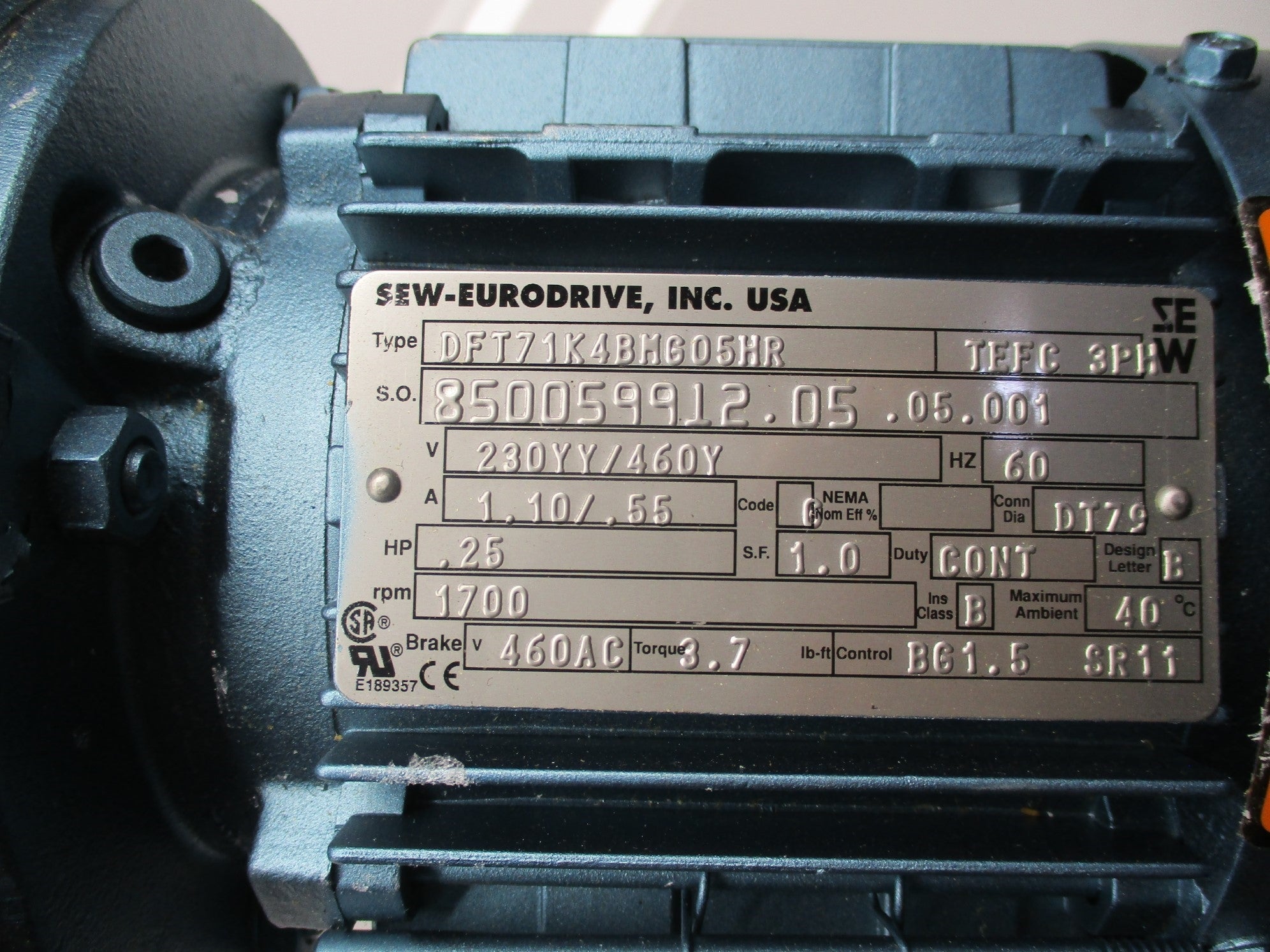 SEW EURODRIVE R47DT71K4BHG05HR NSNP
