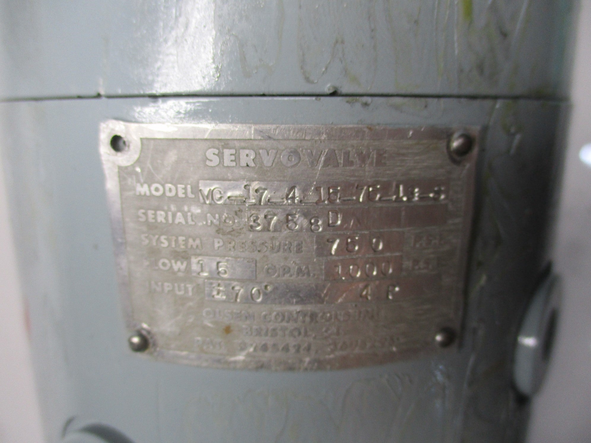 OLSEN CONTROLS VC-17-4-15-75-13-S 1000PSI REMAN