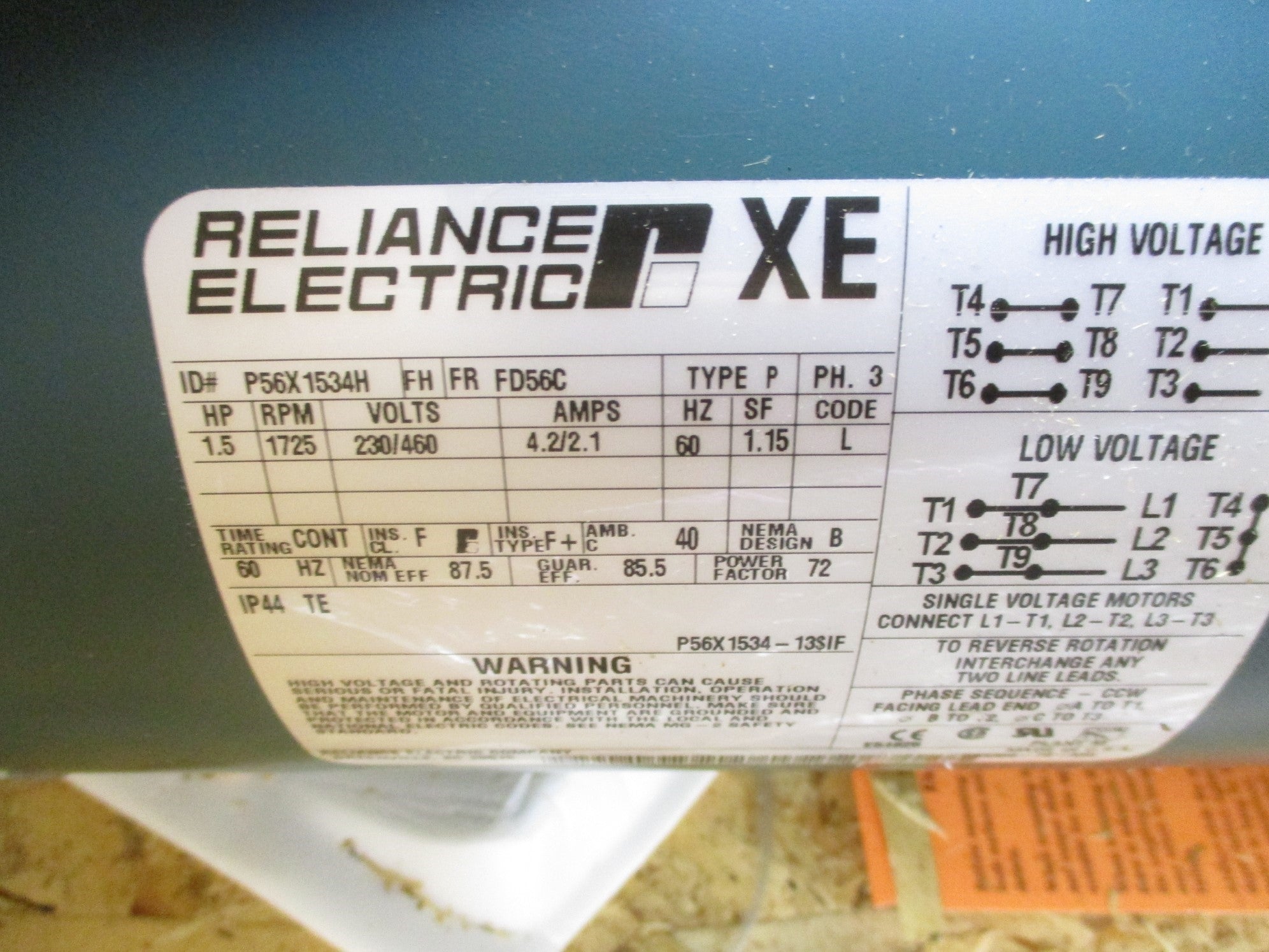RELIANCE ELECTRIC P56X1534H NSMP