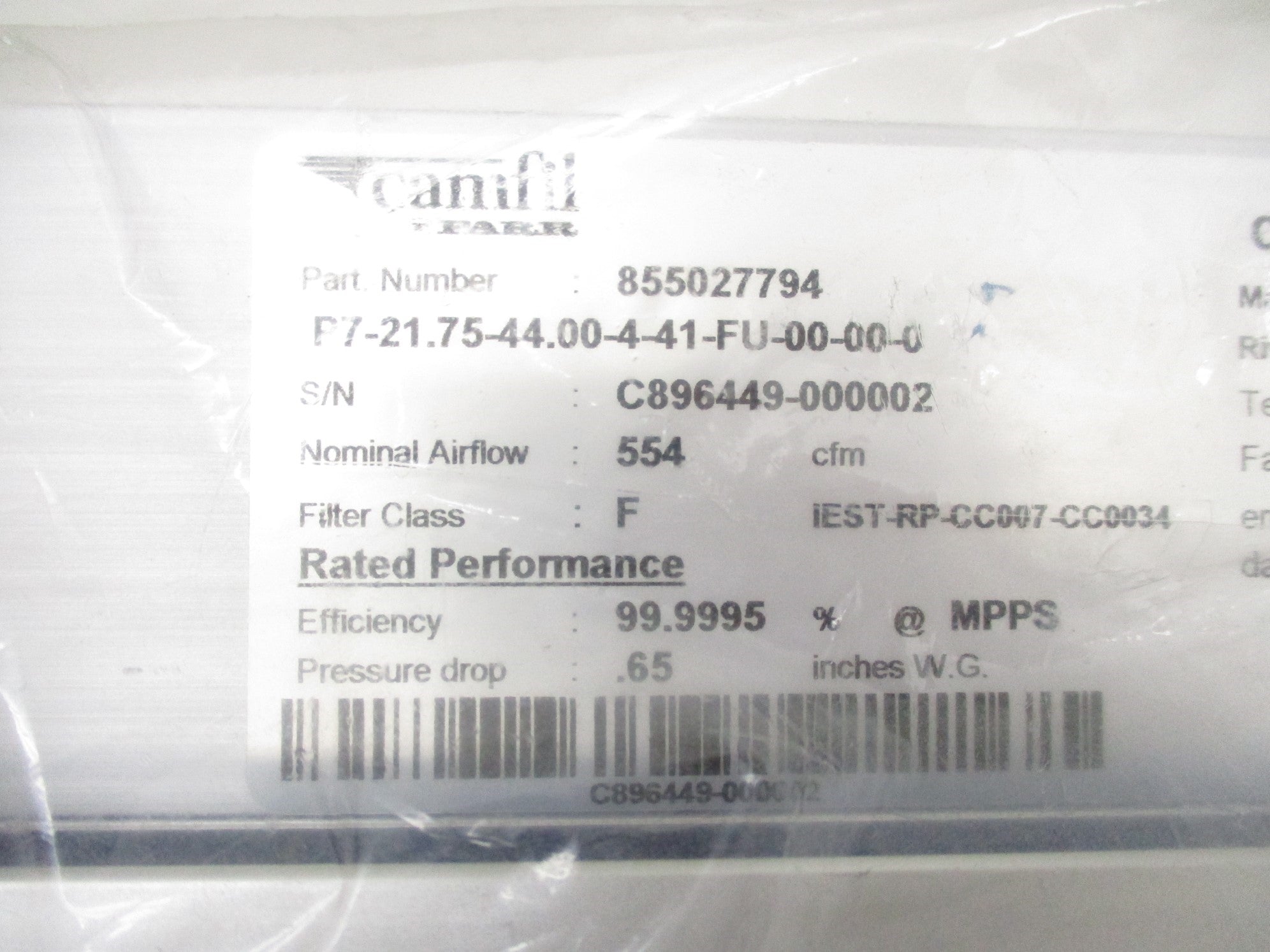 CAMFIL FARR P7-21.75-44.00-4-41-FU-00-00-0 855027794 NSNP