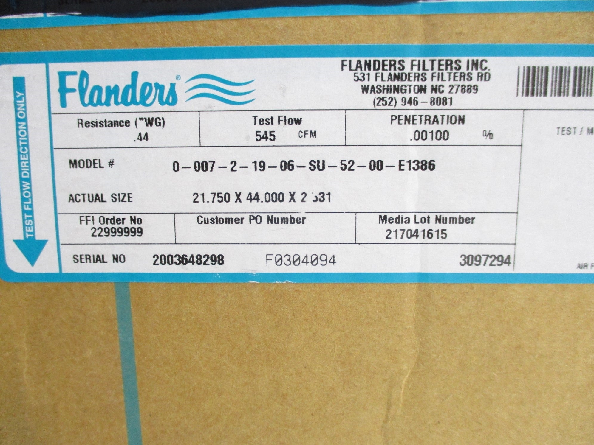FLANDERS 0-007-2-19-06-SU-52-00-E1386 NSMP