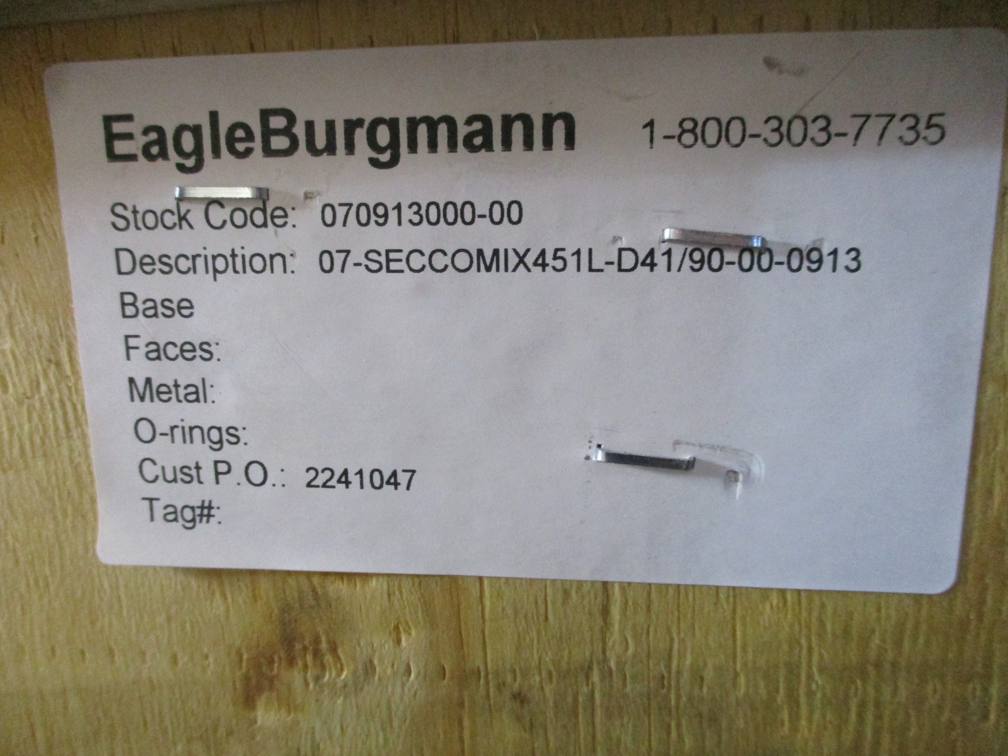 EAGLE BURGMANN 07-SECCOMIX451L-D41/90-00-0913 NSMP
