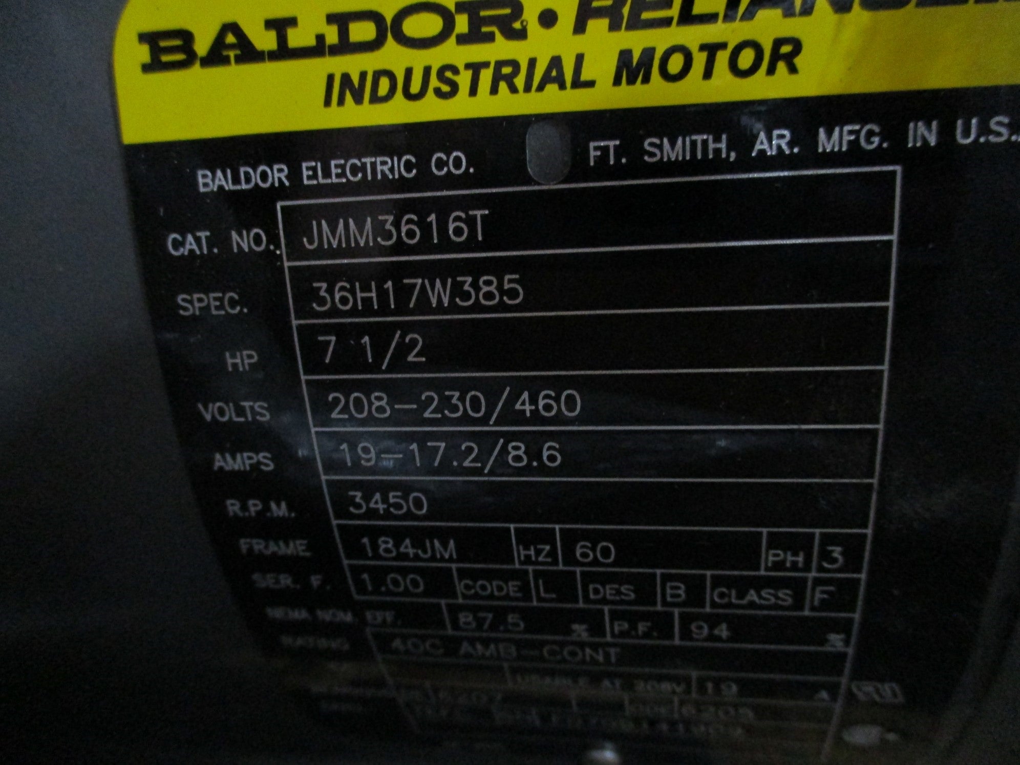BALDOR JMM3616T NSMP