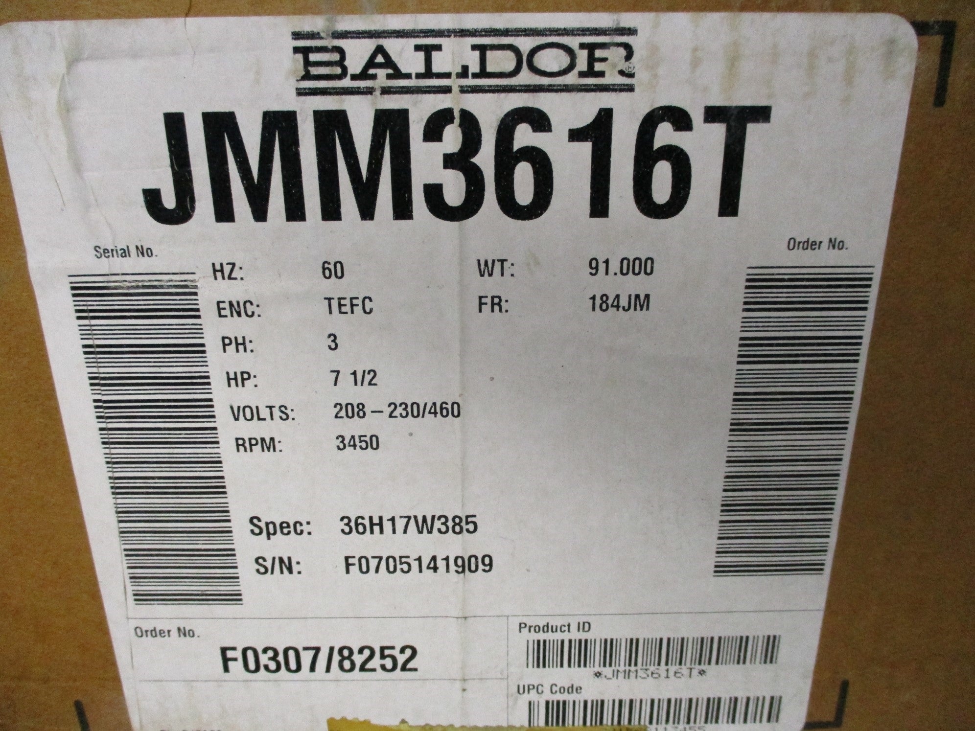 BALDOR JMM3616T NSMP