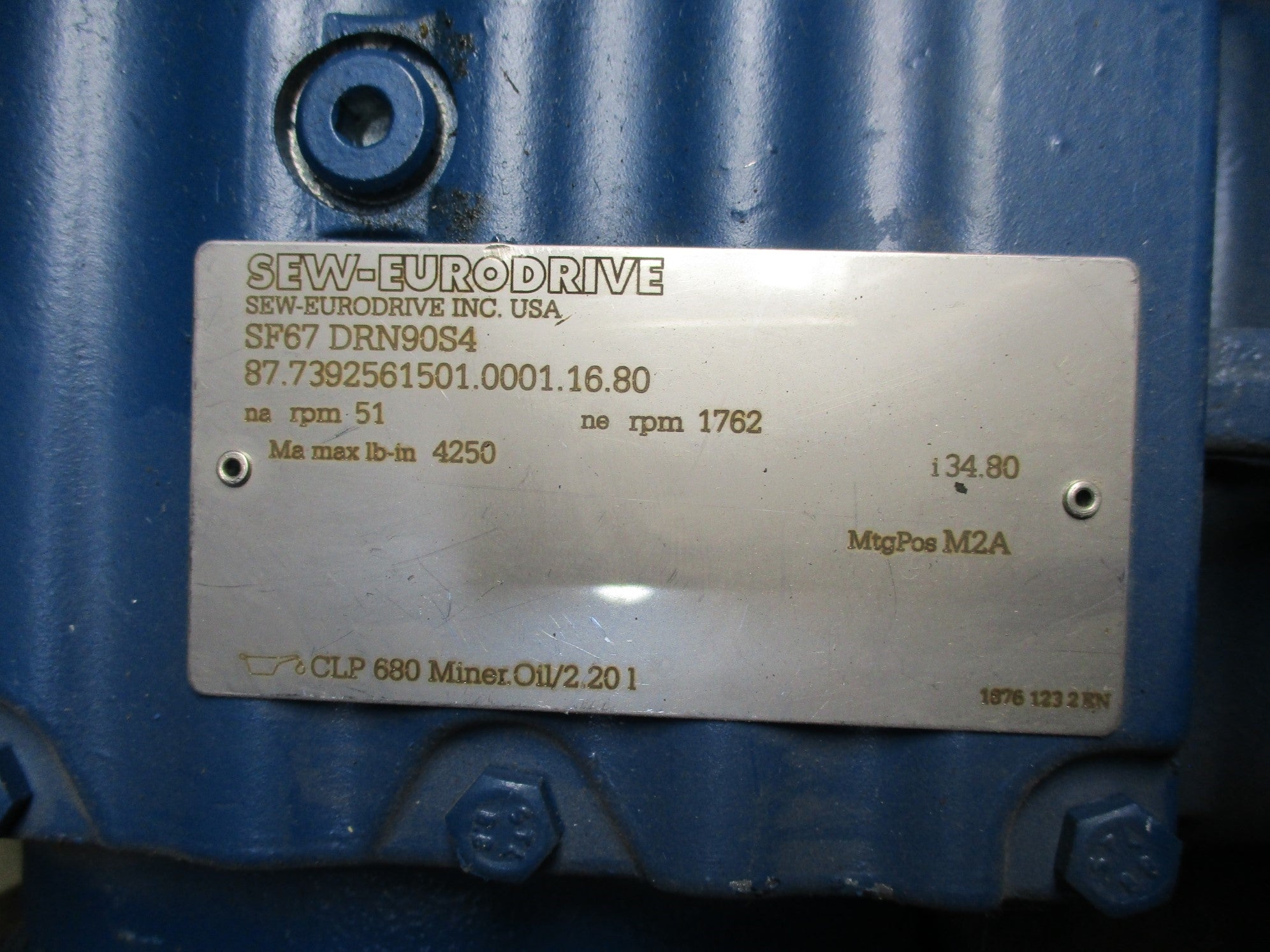 SEW-EURODRIVE SF67 DRN90S4 NSNP