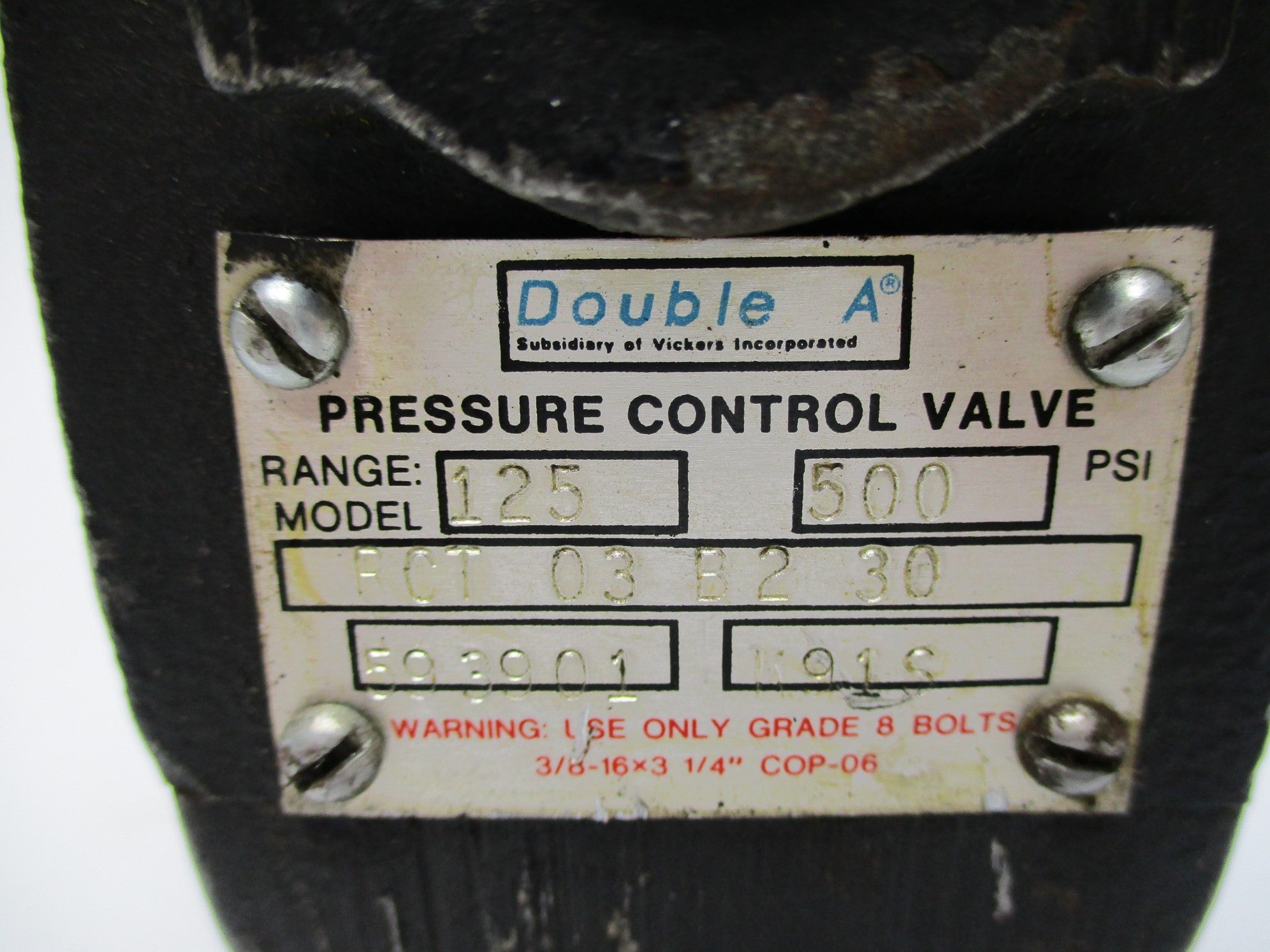 DOUBLE A RCT03B230 125-500PSI UNMP