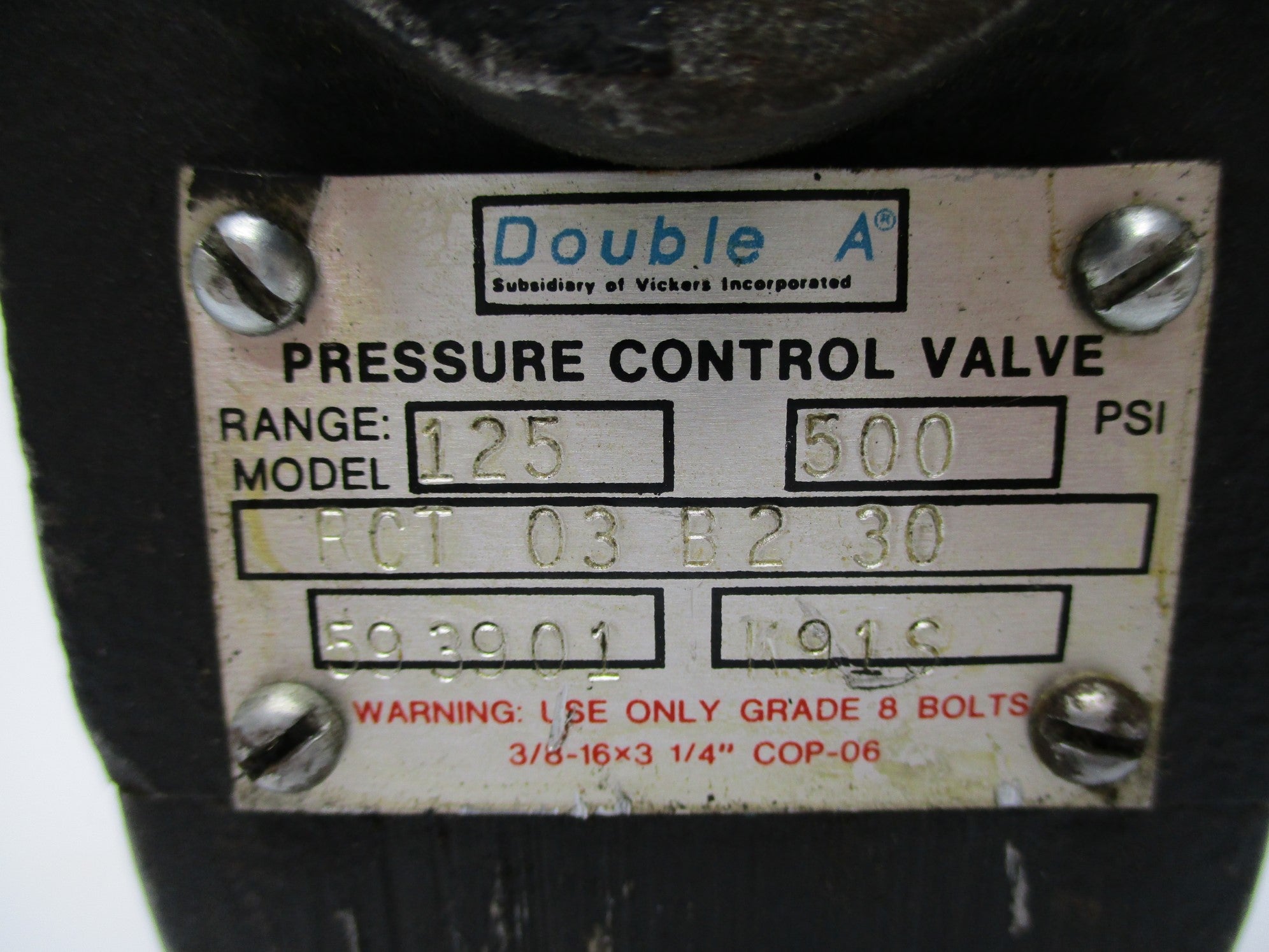 DOUBLE A RCT03B230 125-500PSI UNMP