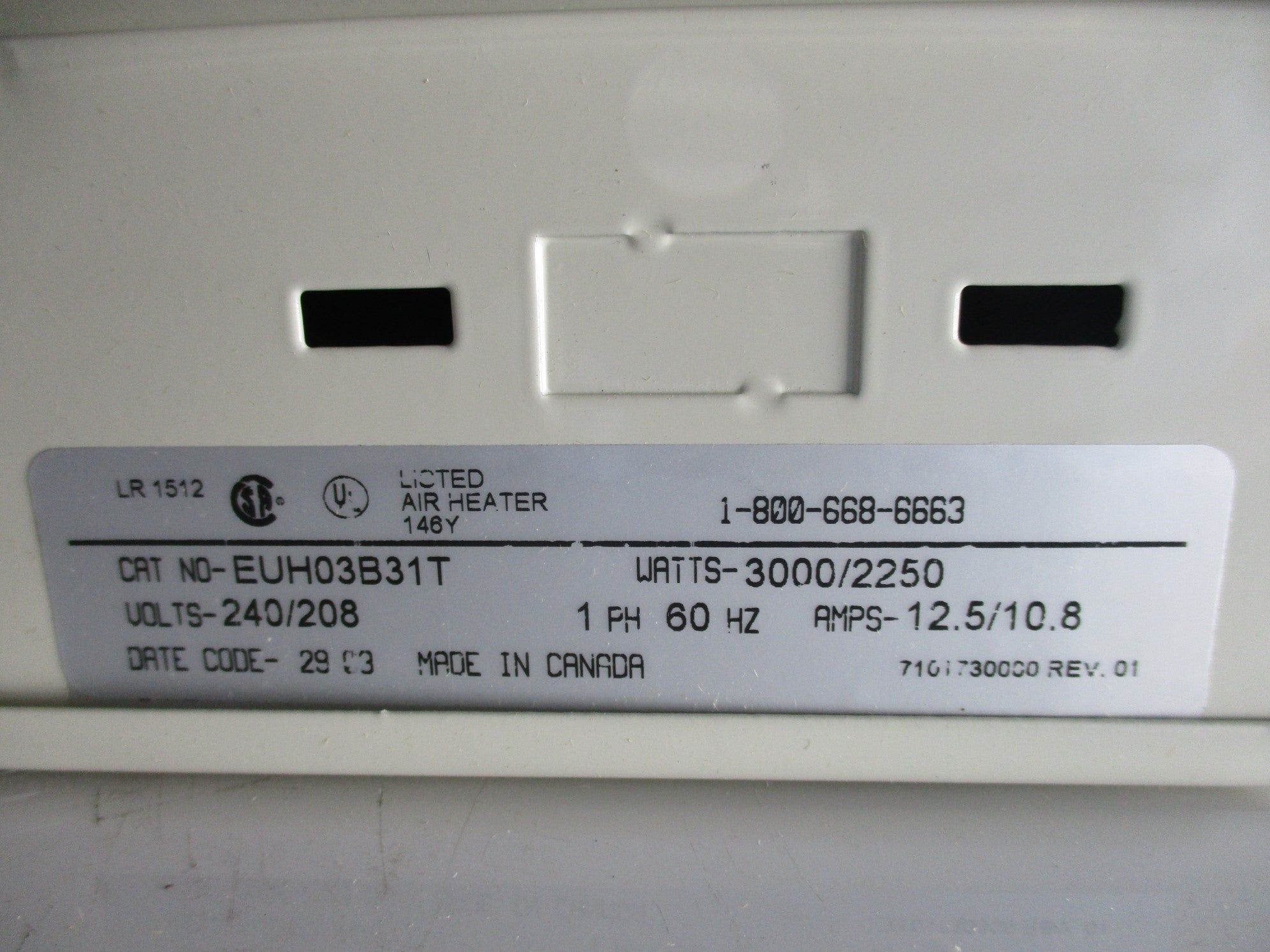 DIMPLEX EUH03B31T NSMP
