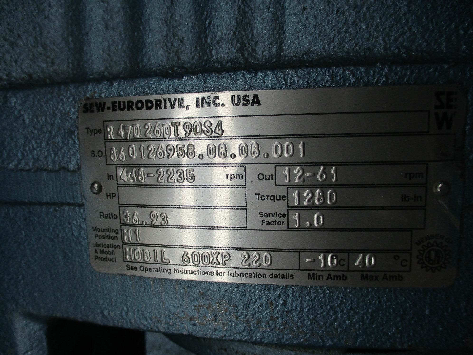 SEW-EURODRIVE DF26DT90S4 NSNP