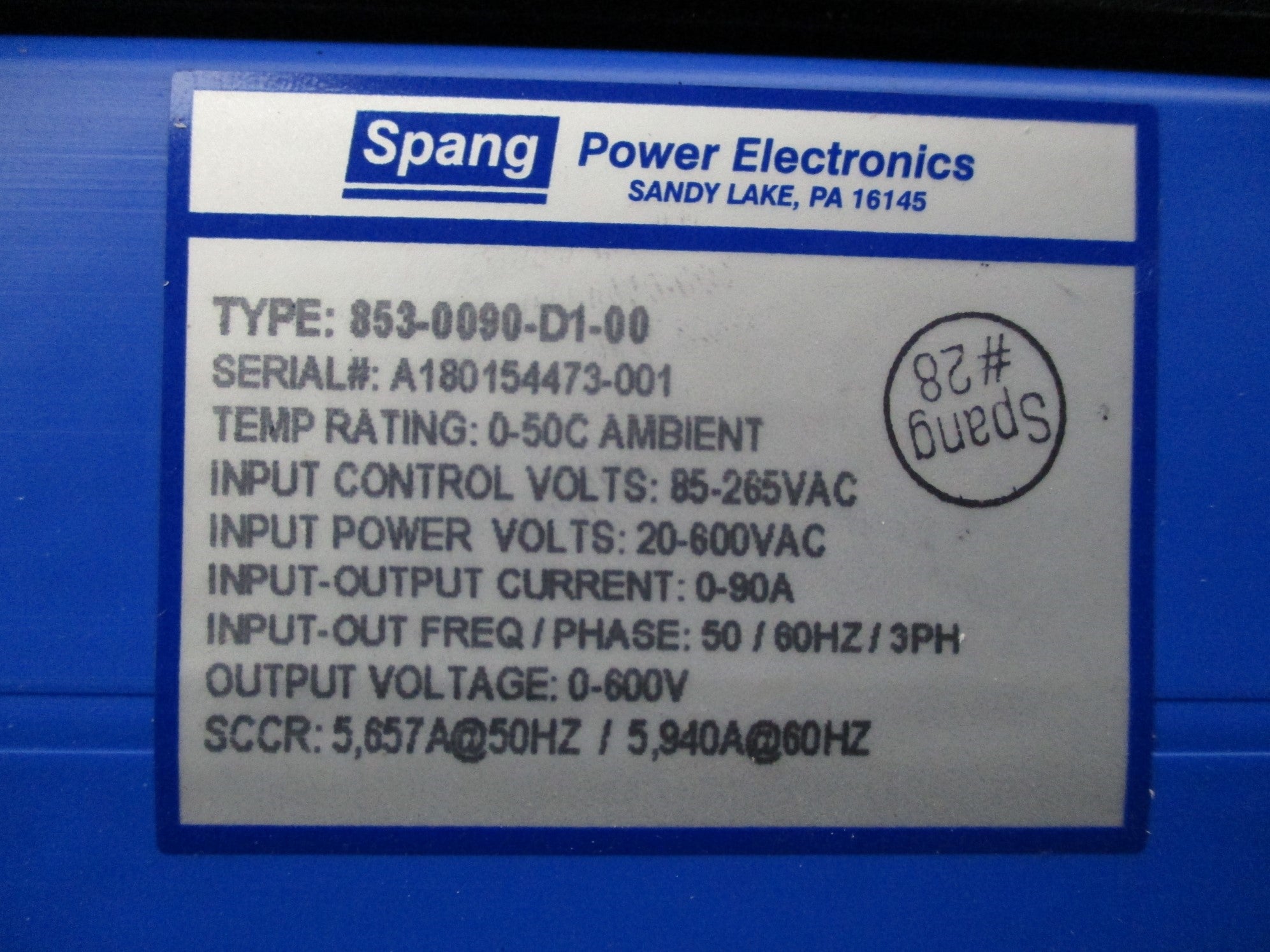 SPANG 853-0090-D1-00 NSNP