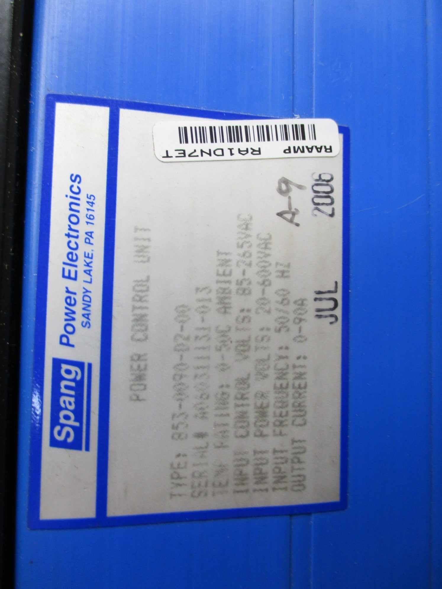 SPANG 853-0090-D2-00 REMAN
