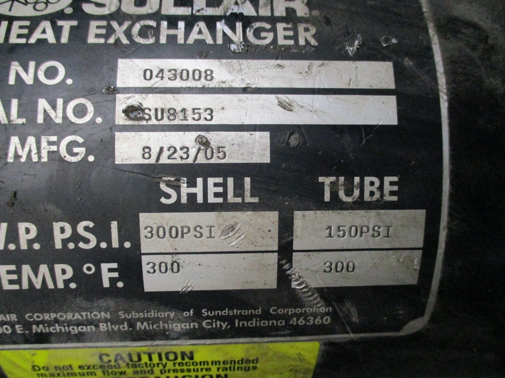 SULLAIR 043008 300PSI UNMP