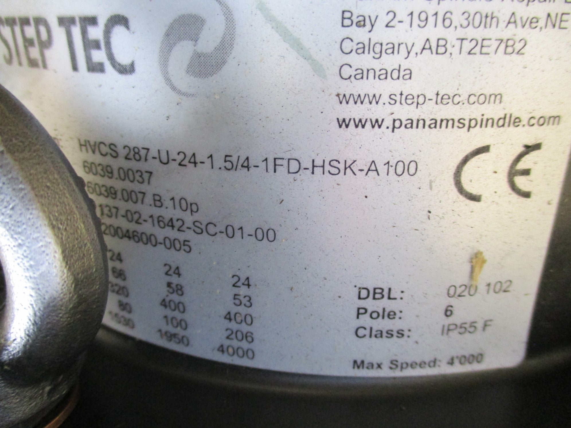 STEP TEC HVCS287-U-24-1.5/4-1FD-HSK-A100 REMAN