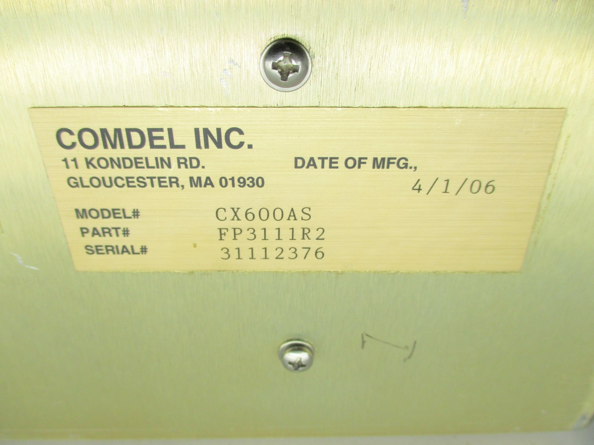 COMDEL CX600AS FP3111R2 NSNP