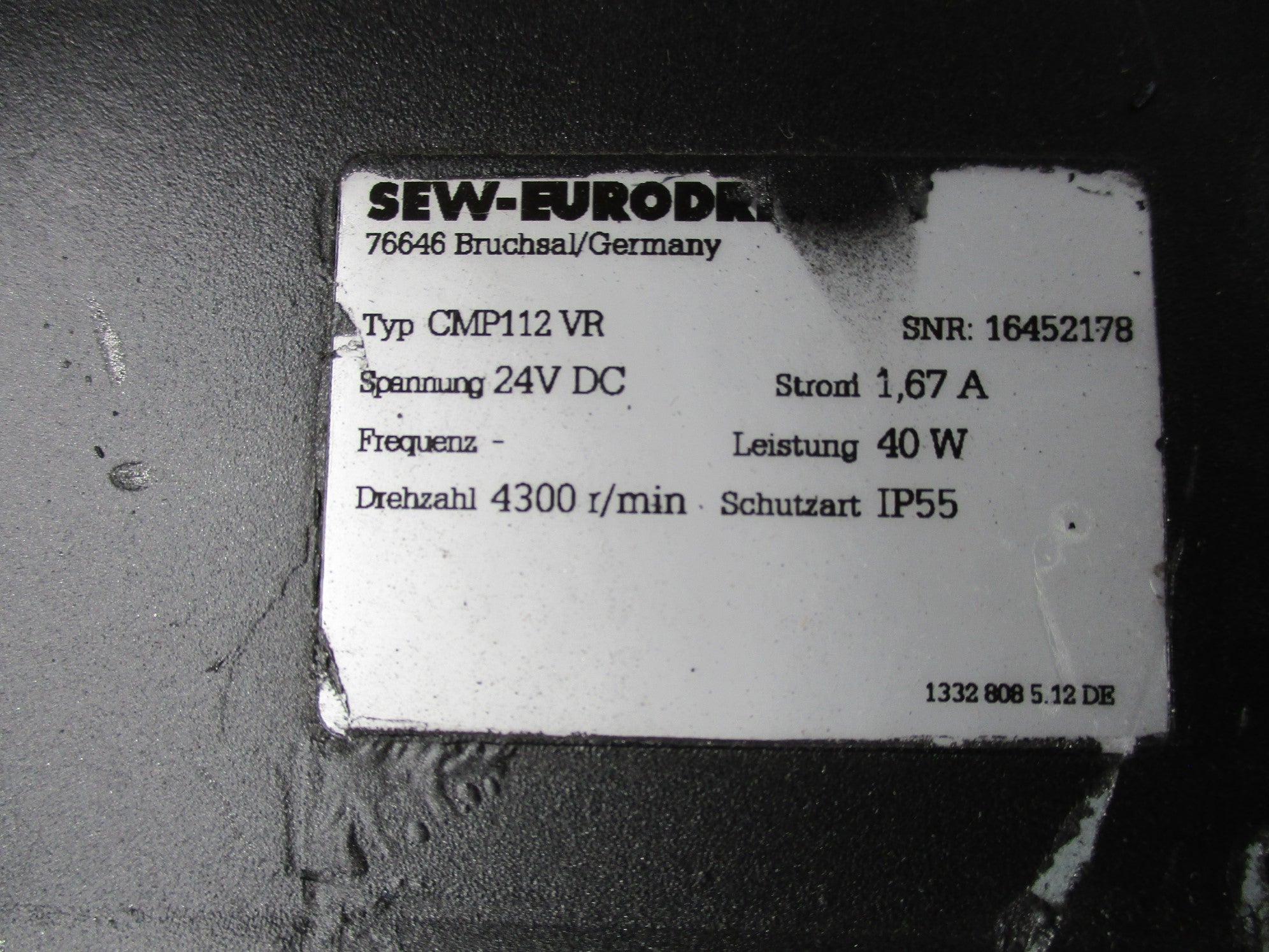 SEW-EURODRIVE FH77B/A CMP112VR NSNP