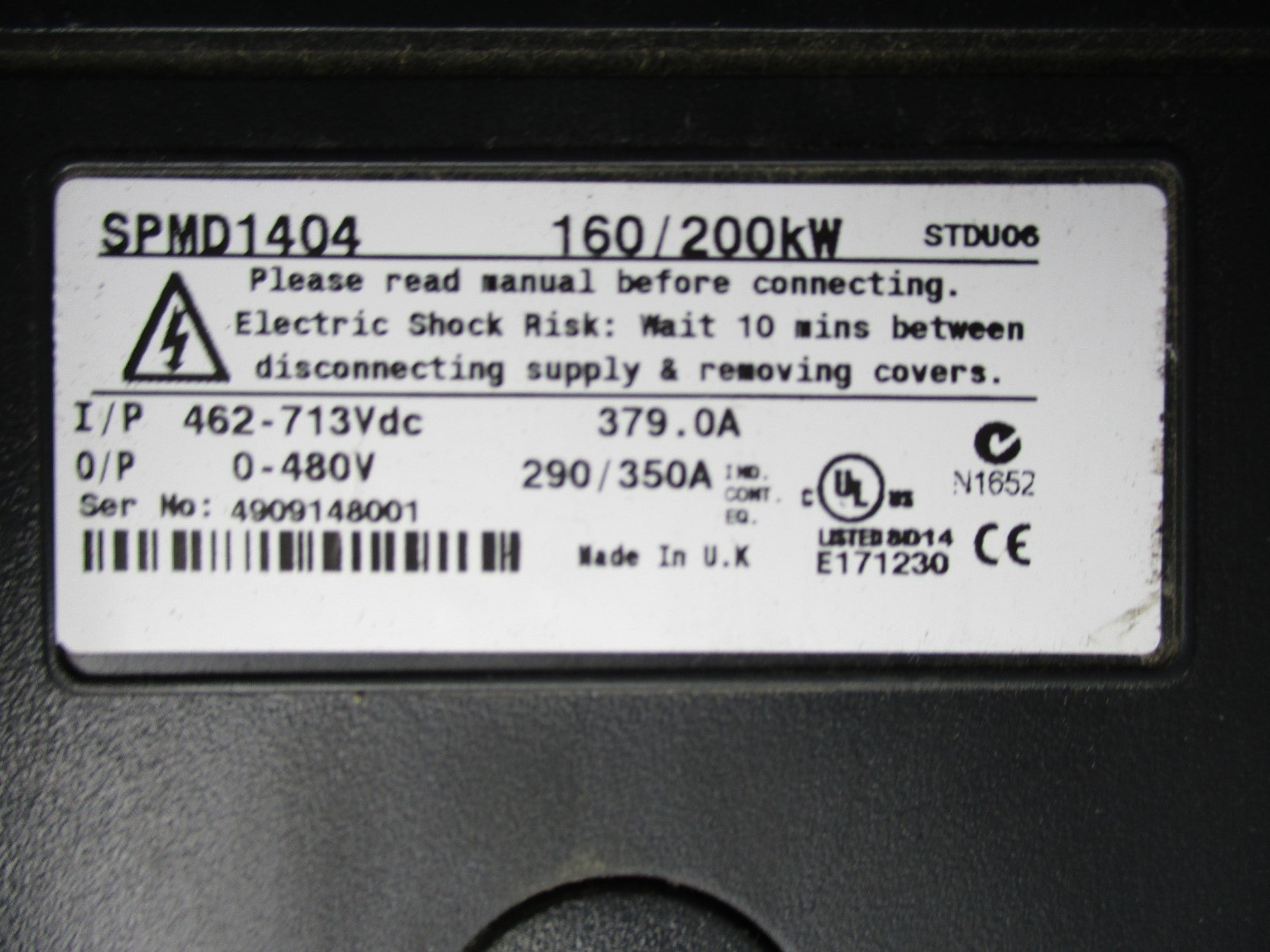 CONTROL TECHNIQUES SPMD1404 UNMP