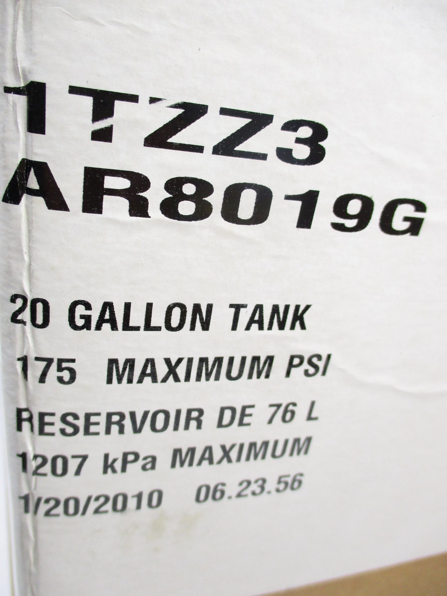 SPEEDAIRE 1TZZ3 175PSI NSFS