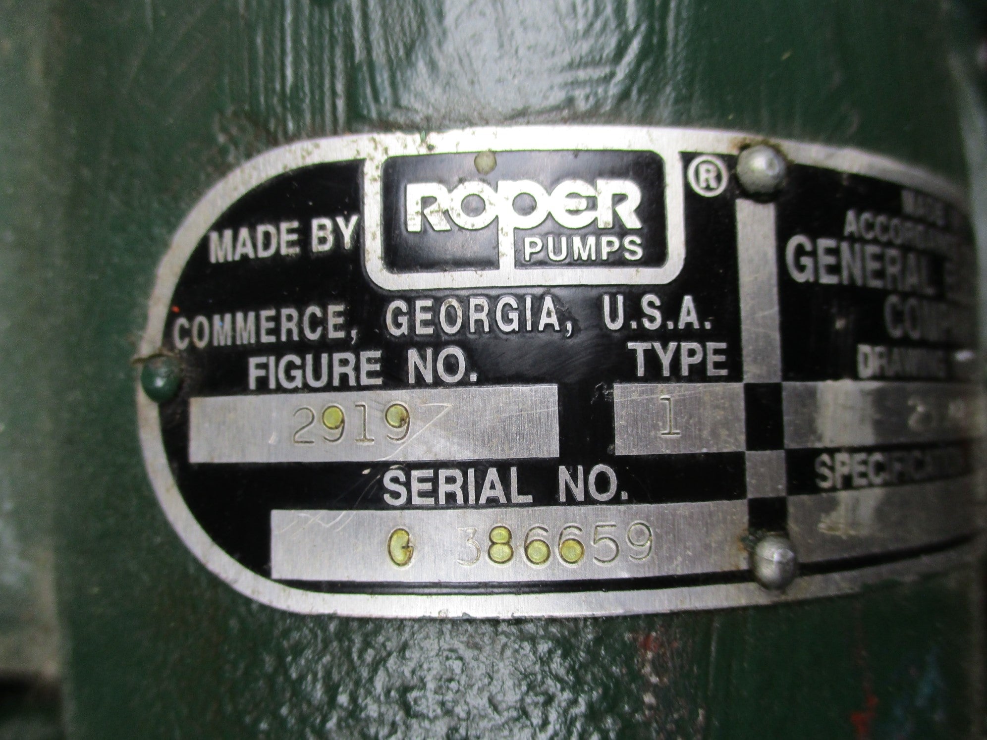 ROPER 2919 TYPE 1 UNMP