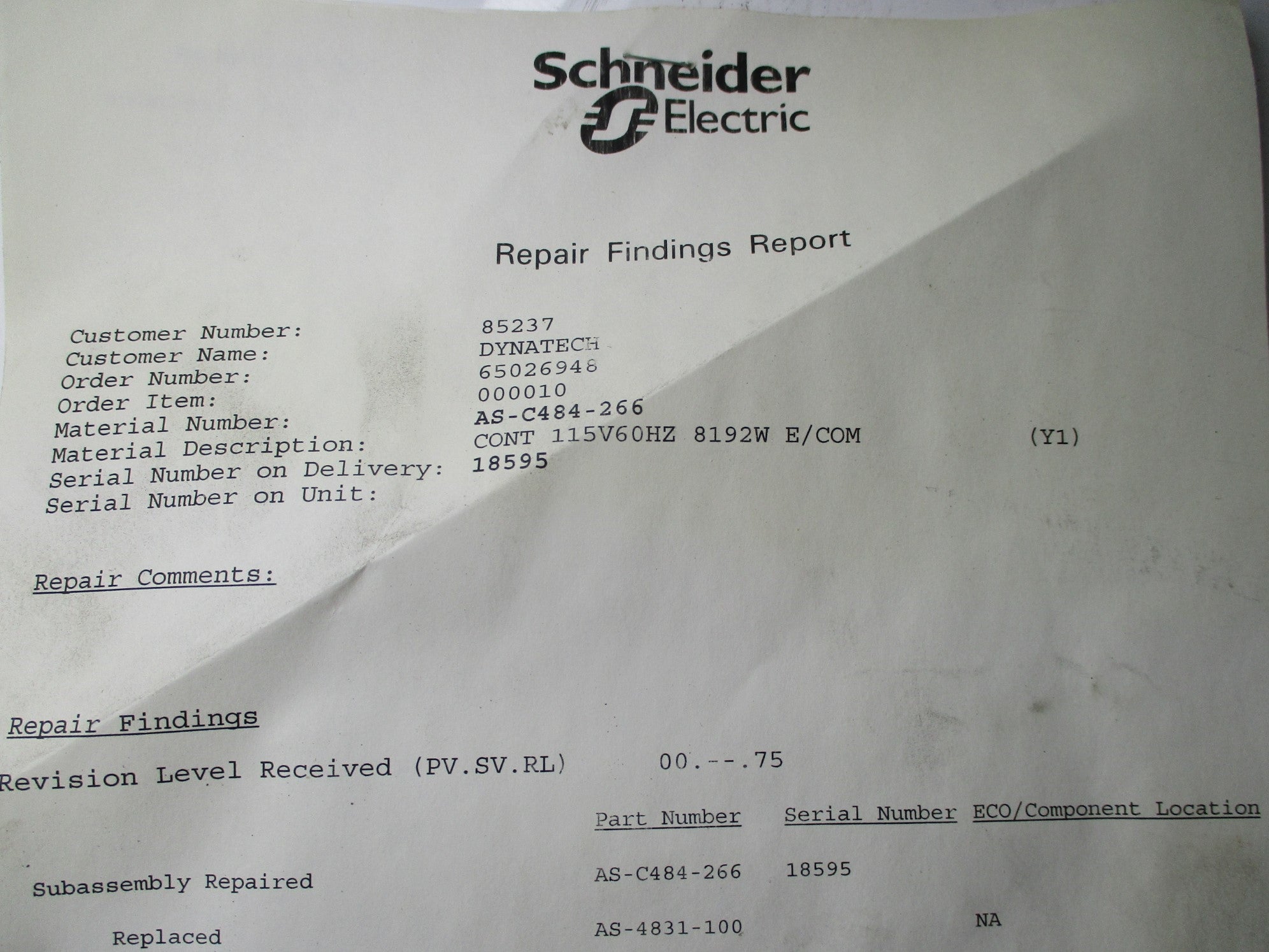 MODICON AS-C484-266 (NO KEY) REMAN