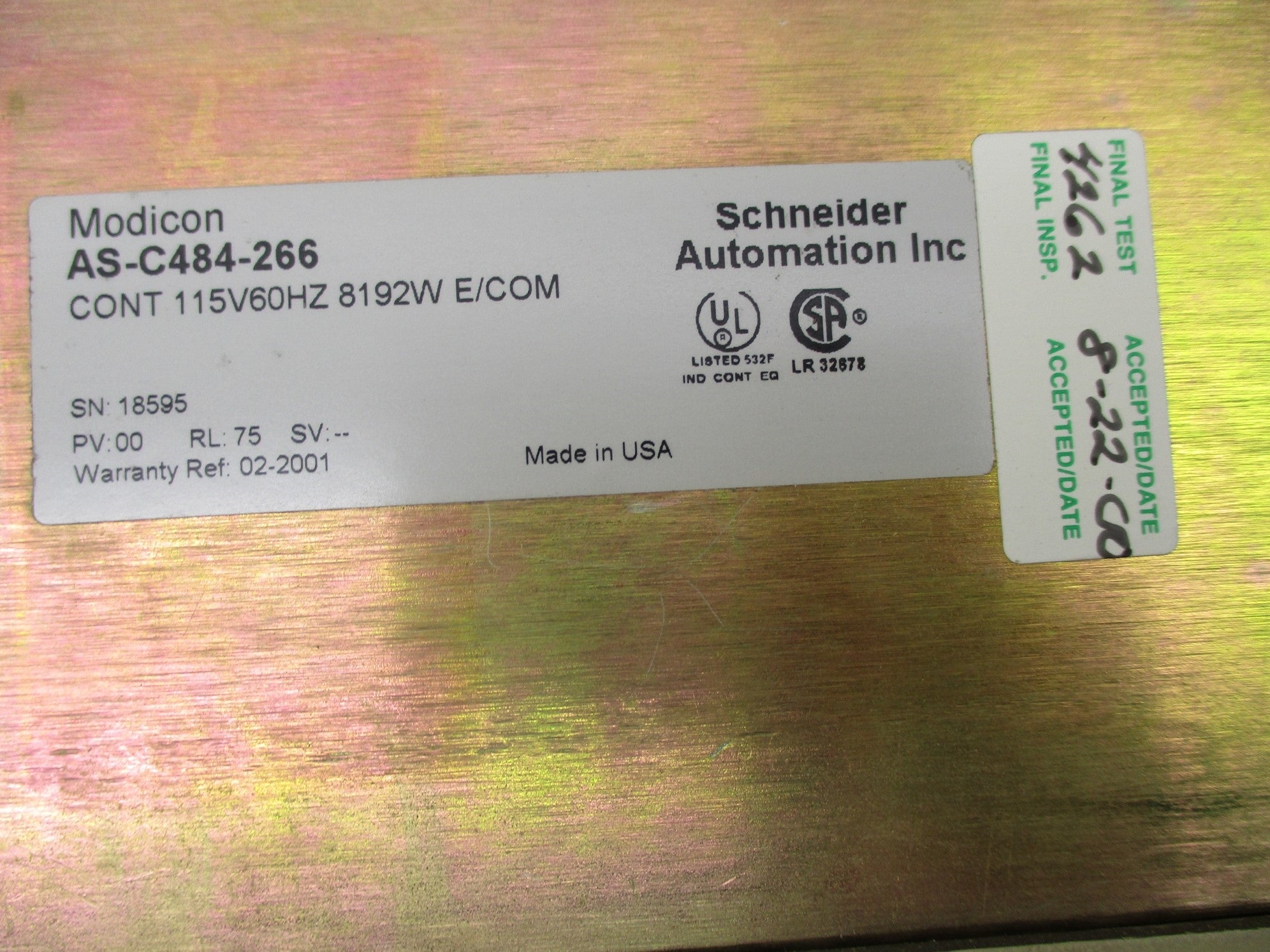 MODICON AS-C484-266 (NO KEY) REMAN