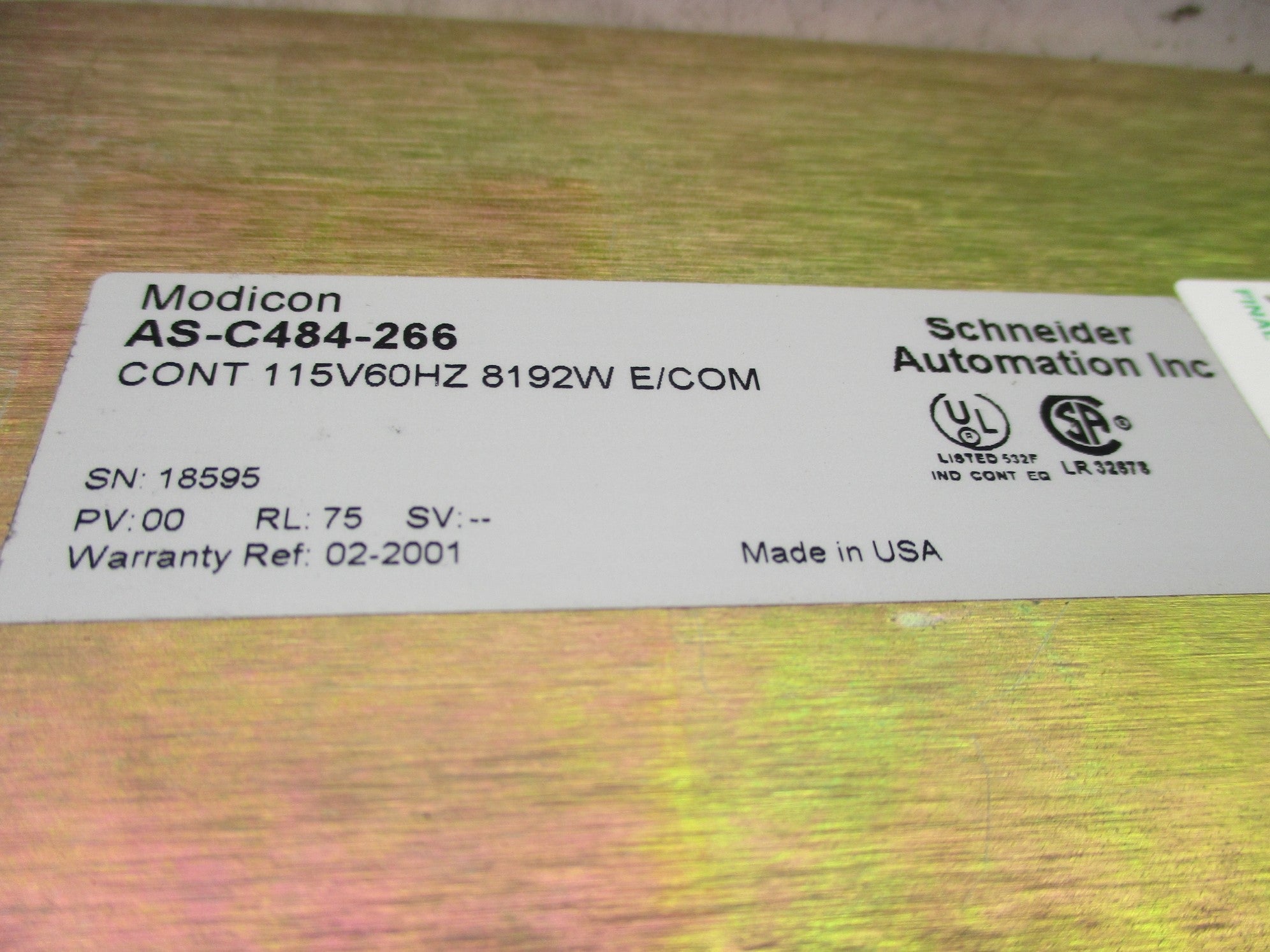 MODICON AS-C484-266 (NO KEY) REMAN