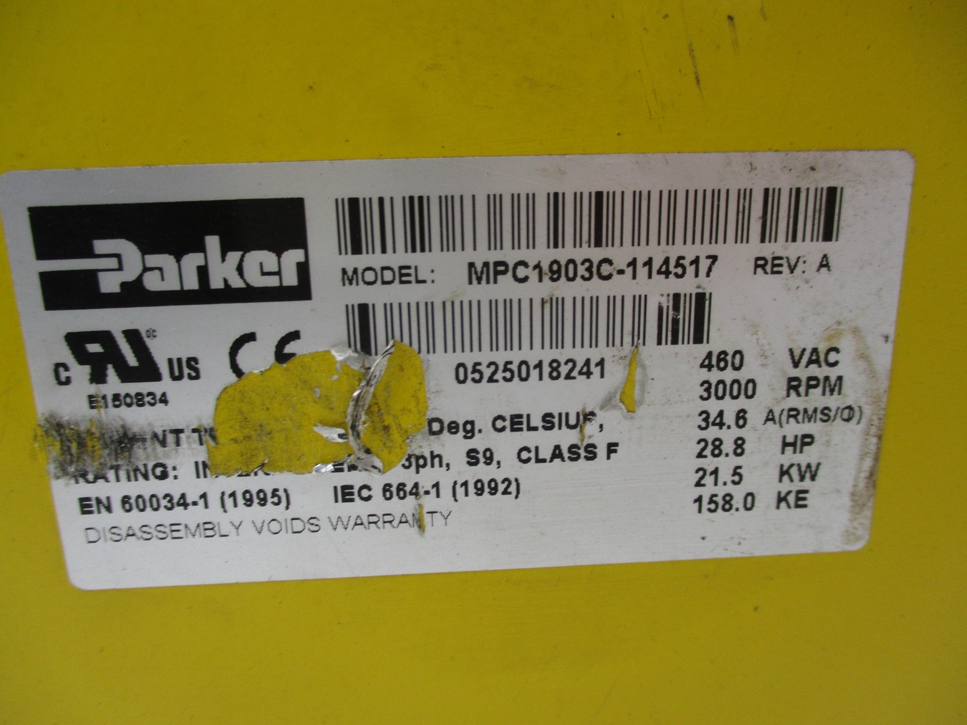 PARKER MPC1903C-114517 REMAN