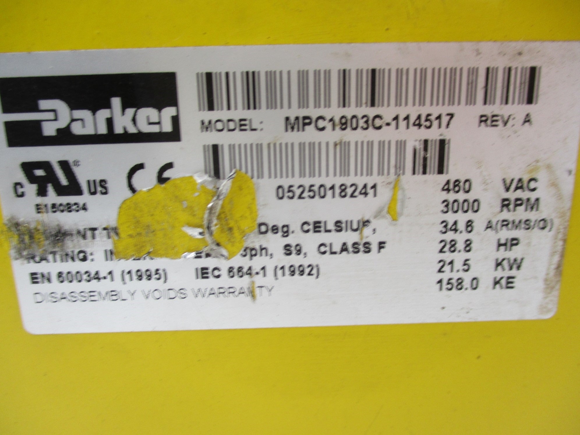 PARKER MPC1903C-114517 REMAN