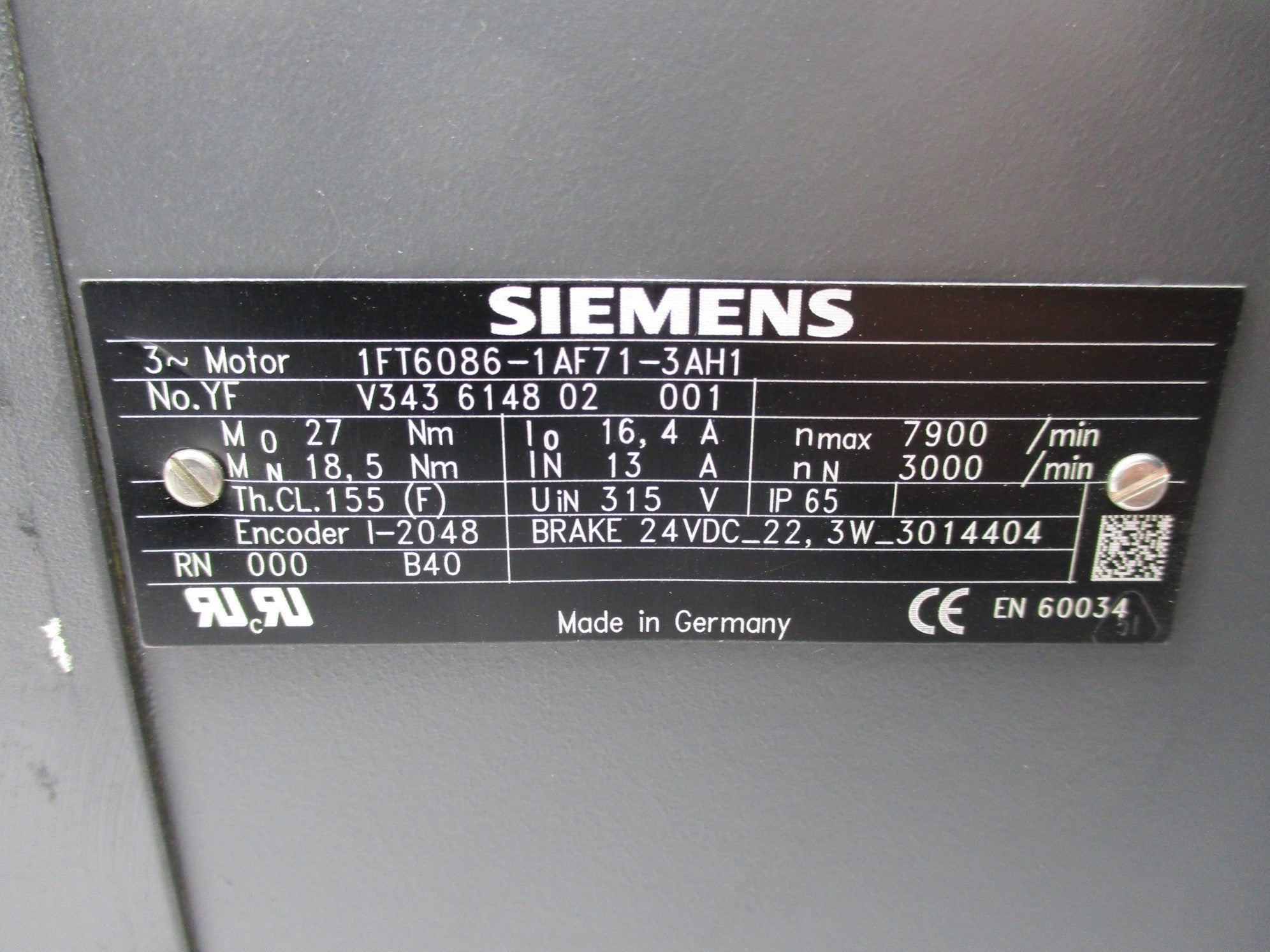 SIEMENS 1FT6086-1AF71-3AH1 NSNP