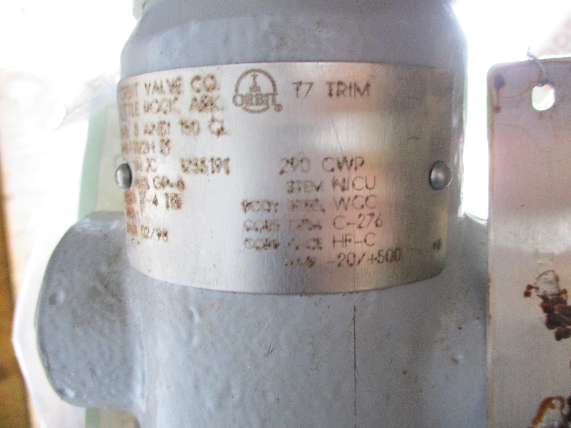 ORBIT 8" T7 VALVE NSMP