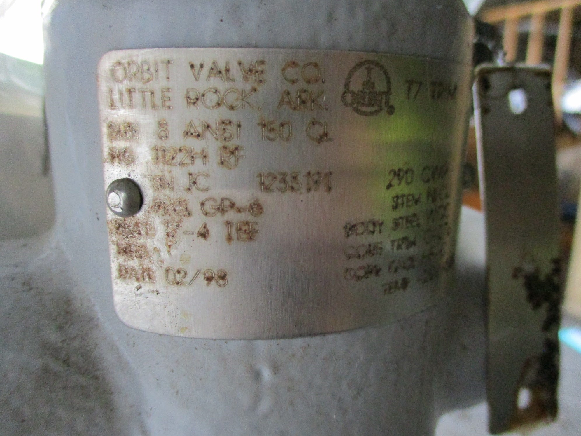ORBIT 8" T7 VALVE NSMP