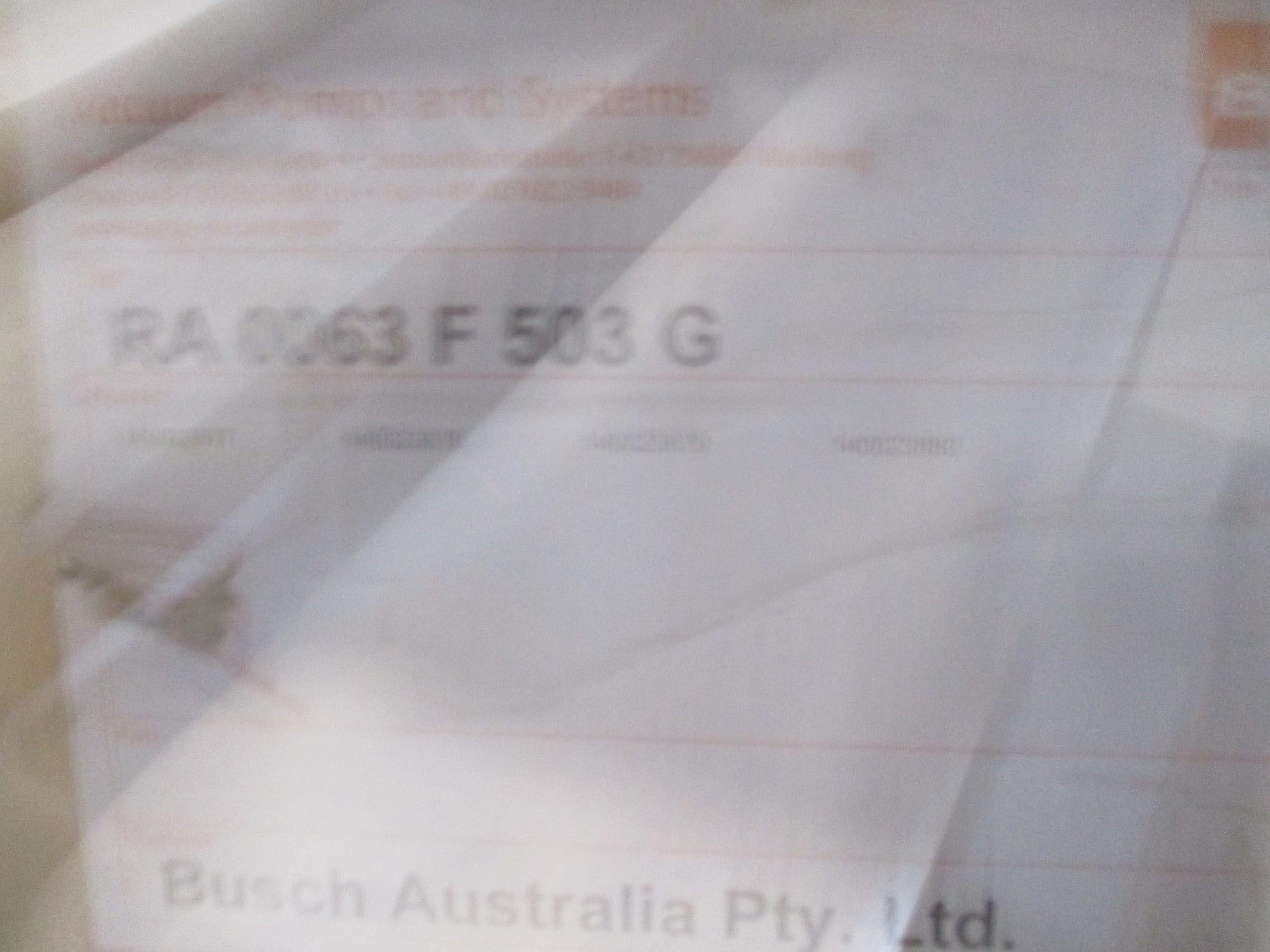 BUSCH RA 0063 F 503 NSNP