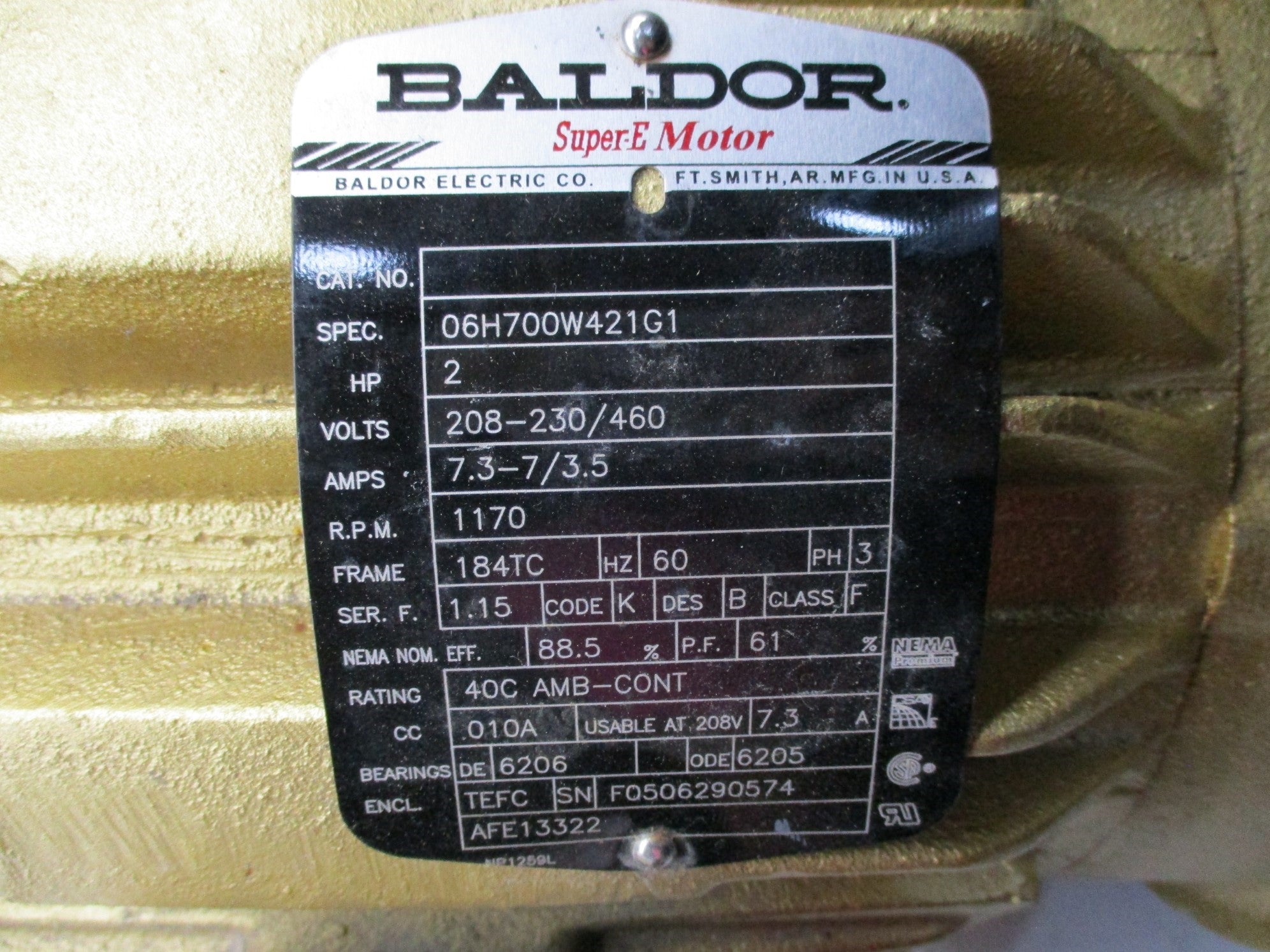 BALDOR AFE13322 NSNP