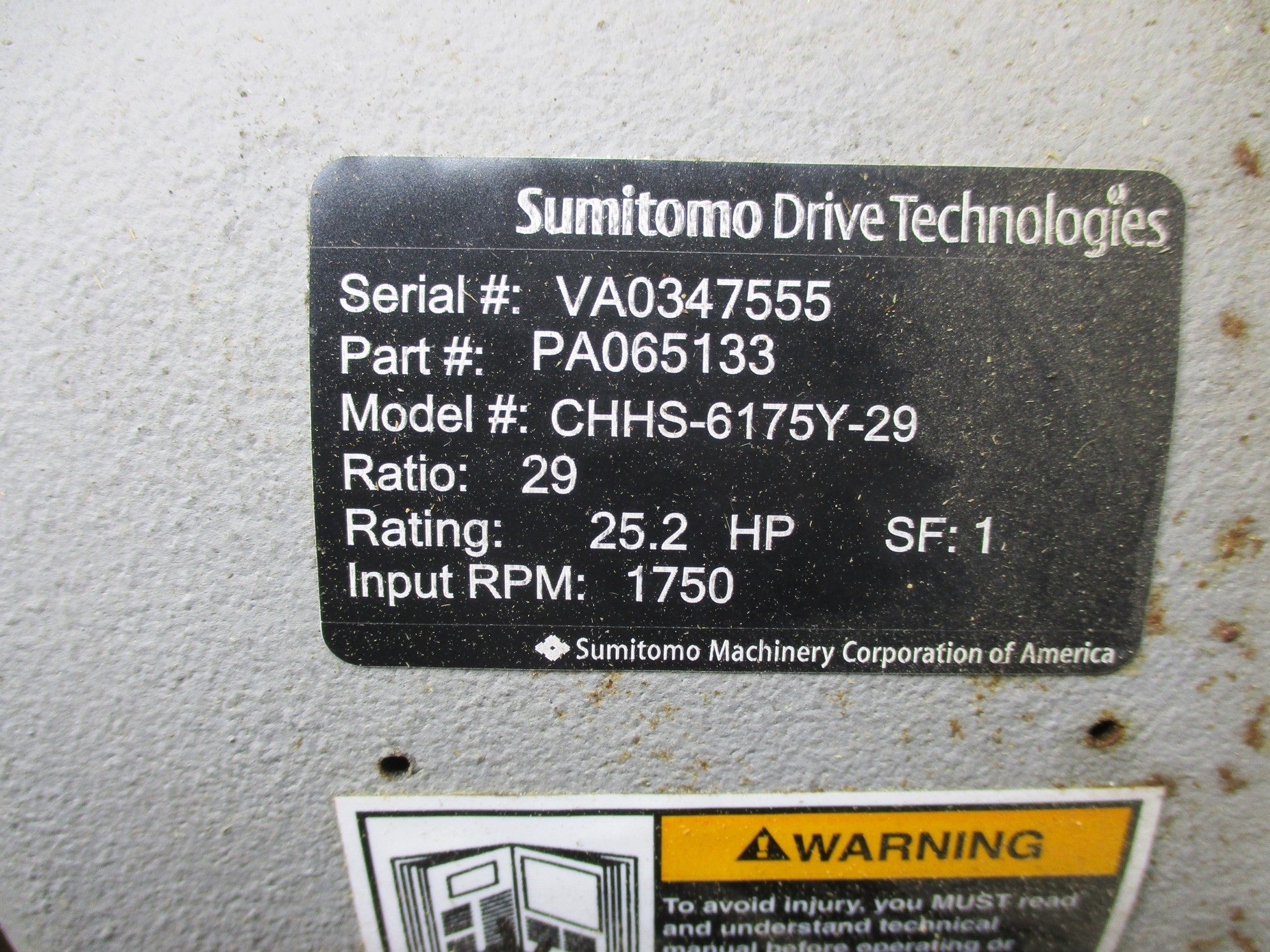 SUMITOMO PA065133 CHHS-6175Y-29 UNMP