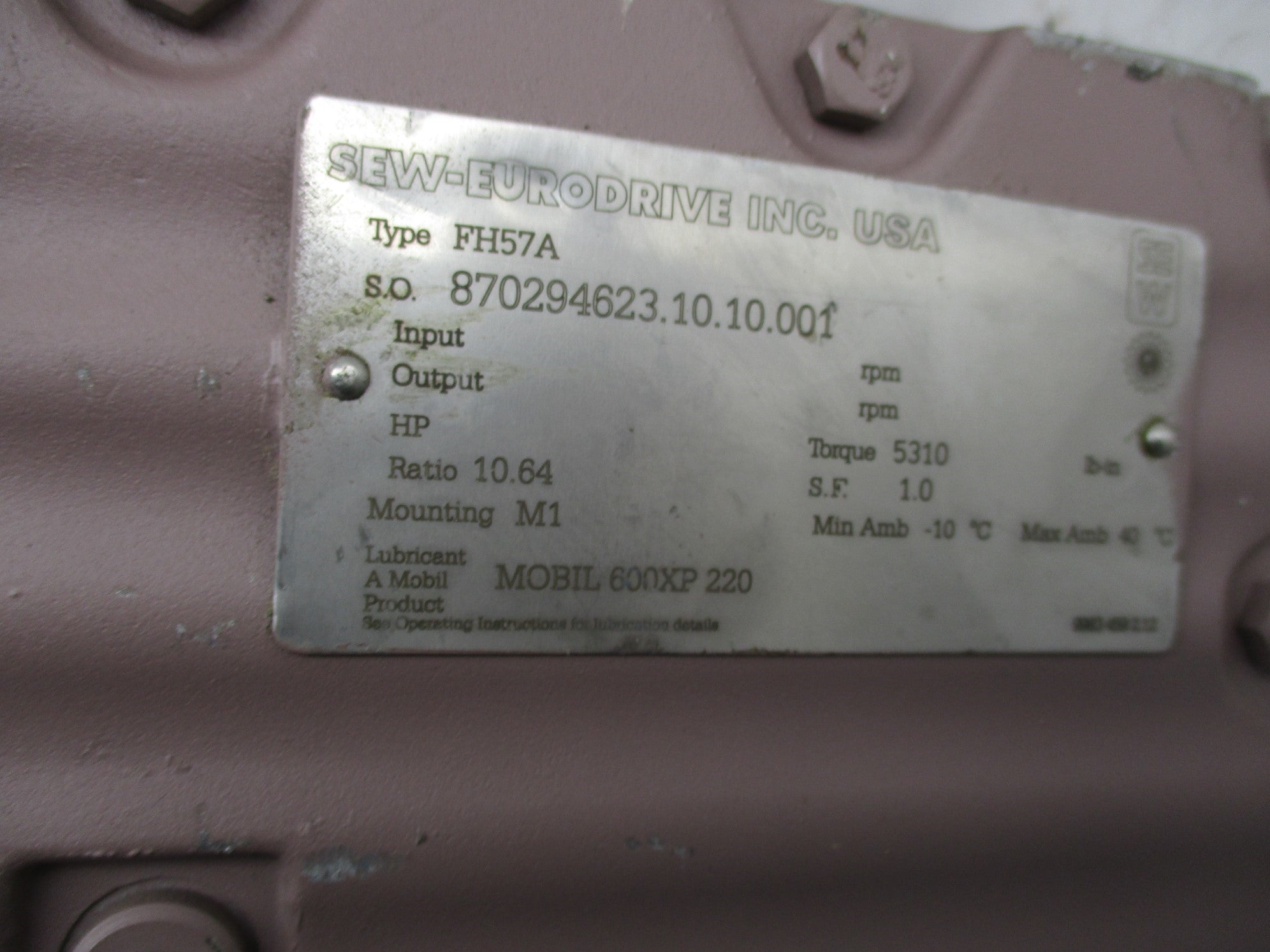 SEW-EURODRIVE FH57A CFM112S/BR/TF/RH1L/KK (AS PICTURED) UNMP