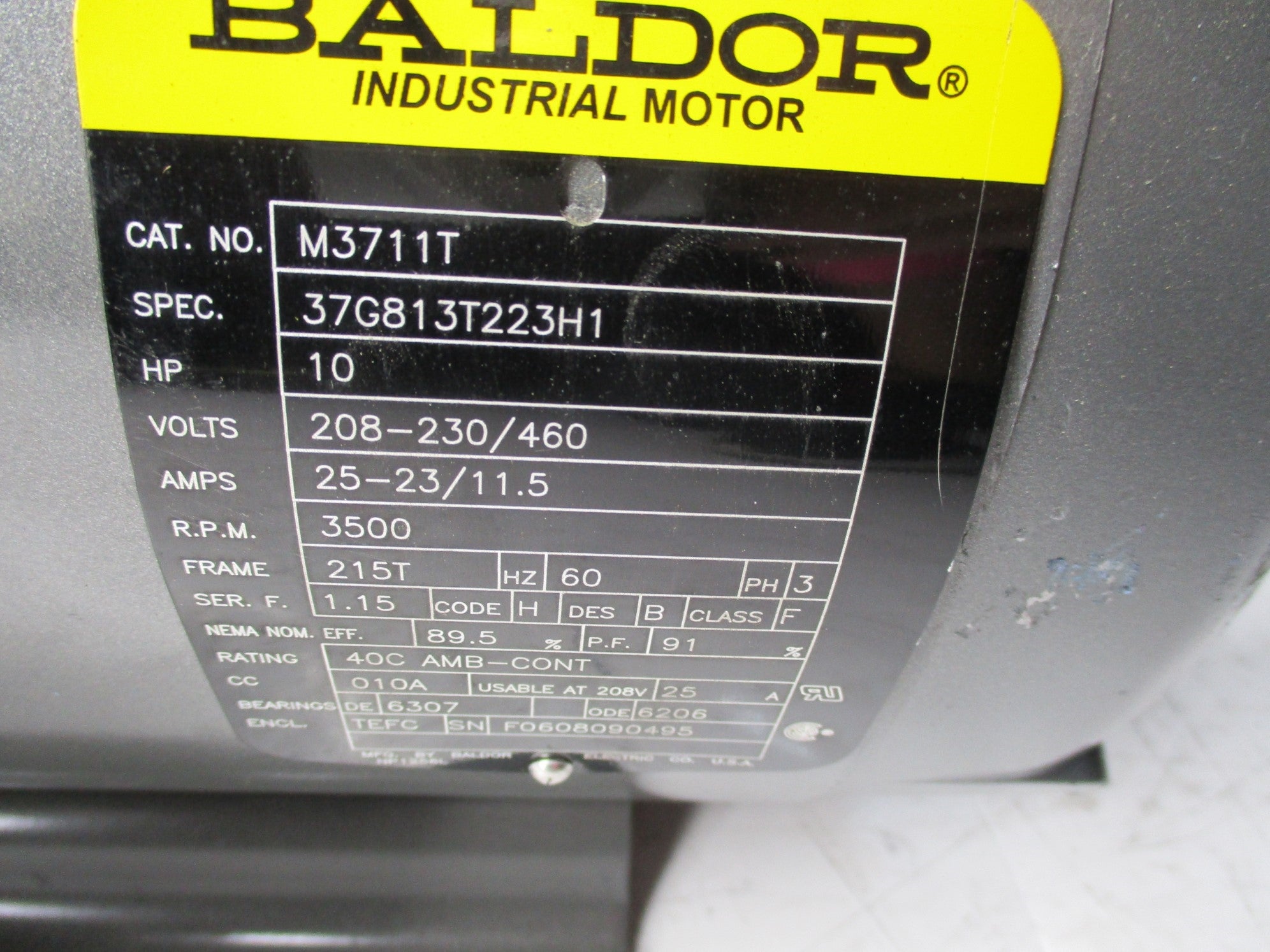 BALDOR M3711T NSNP