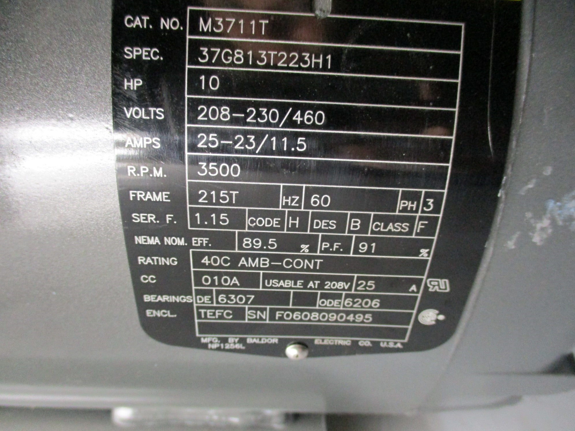 BALDOR M3711T NSNP