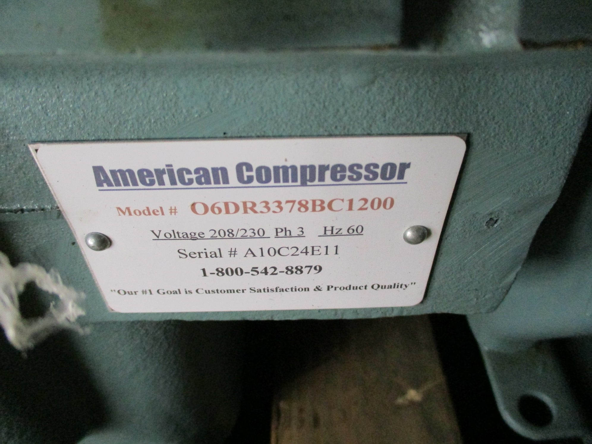 AMERICAN COMPRESSOR O6DR3378BC1200 NSNP