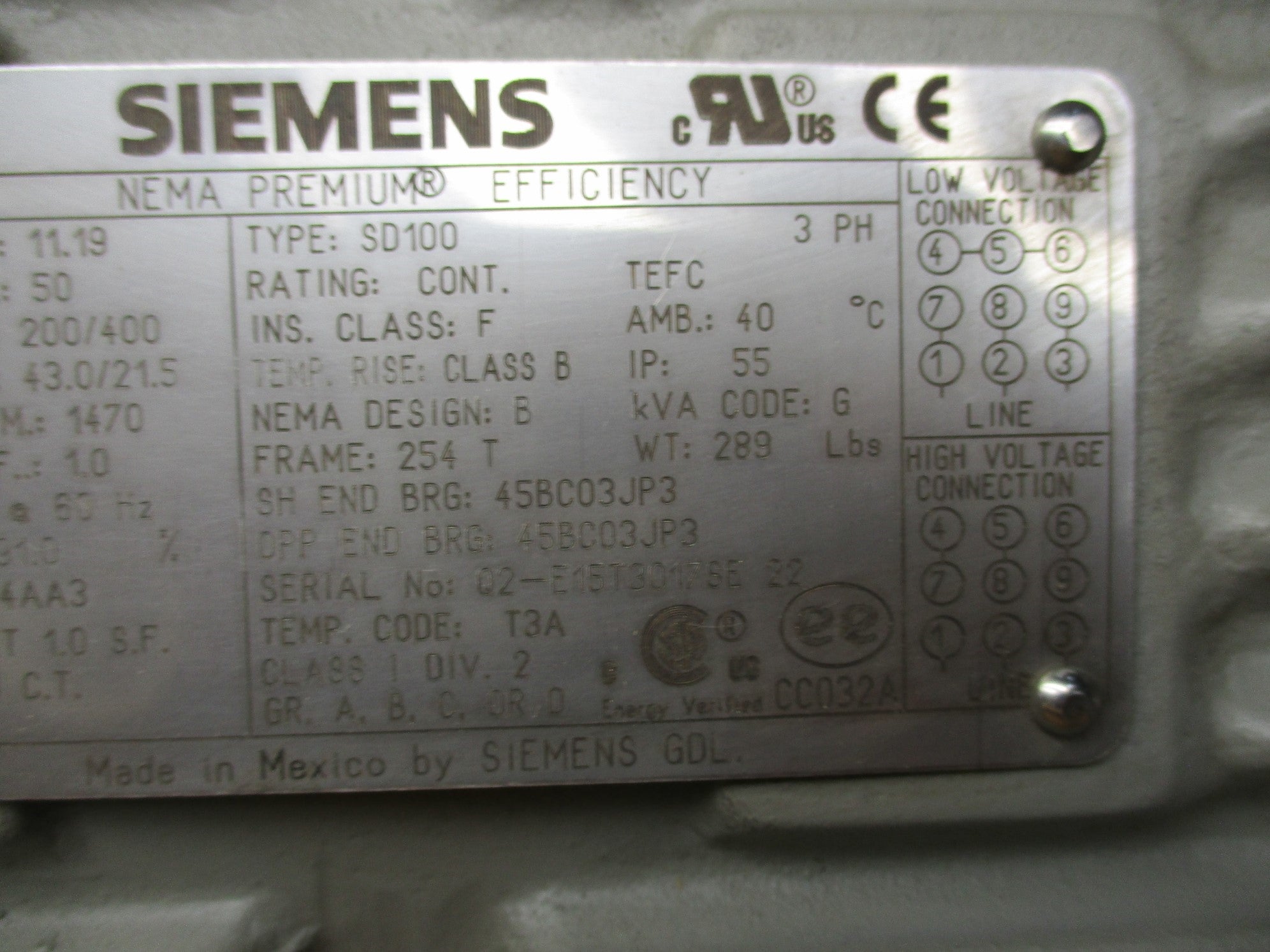 SIEMENS 1LE23212BB114AA3 NSMP