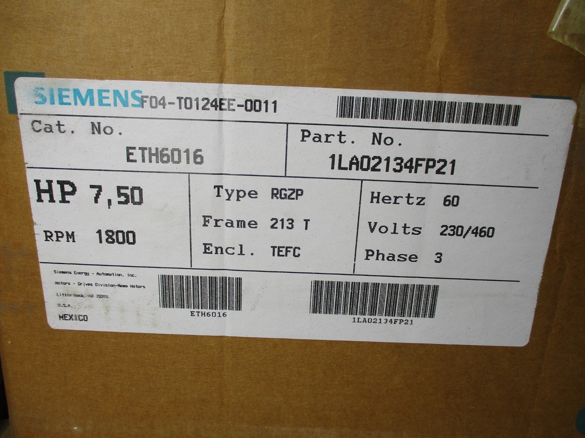 SIEMENS 1LA02134FP21 NSMP