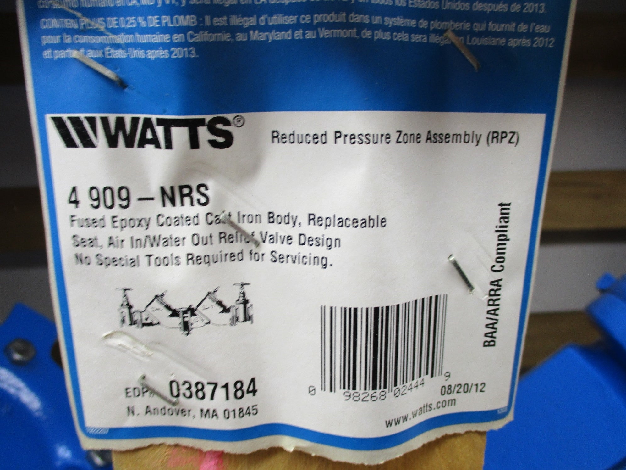 WATTS 4 909-NRS 175PSI NSMP