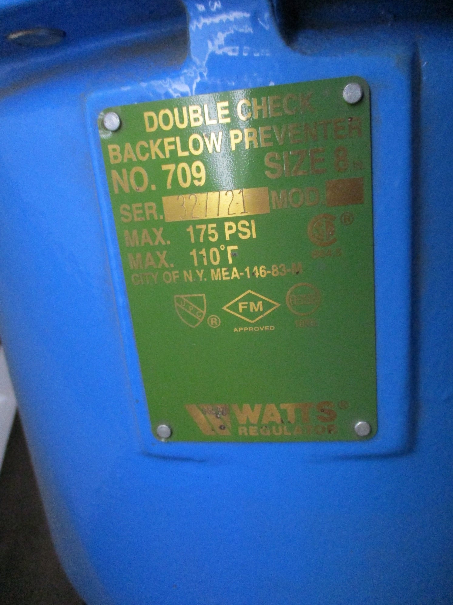 WATTS 8 709LF 175PSI NSMP