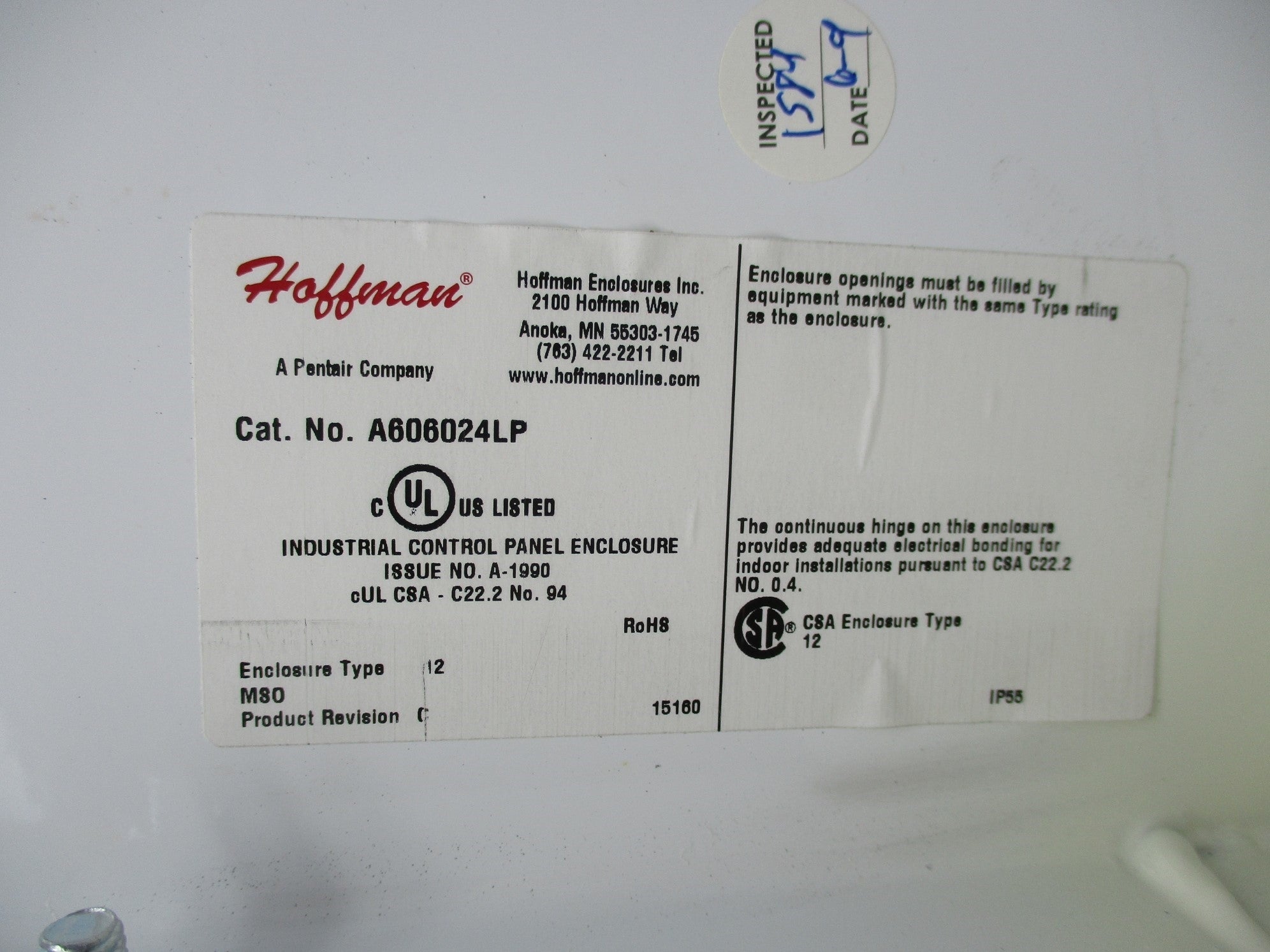 HOFFMAN A606024LP NSNP
