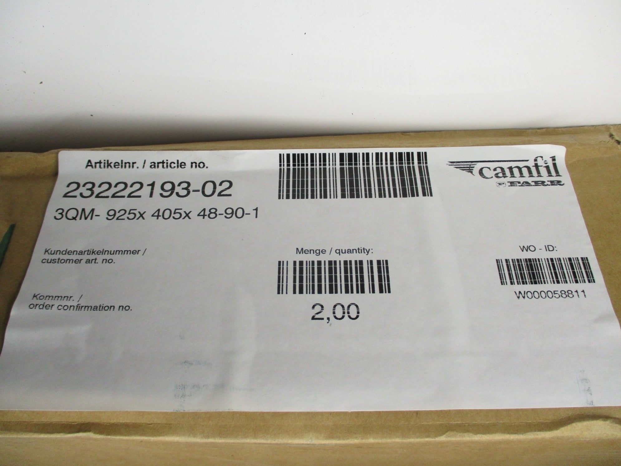 CAMFIL FARR 23222193-02 NSMP