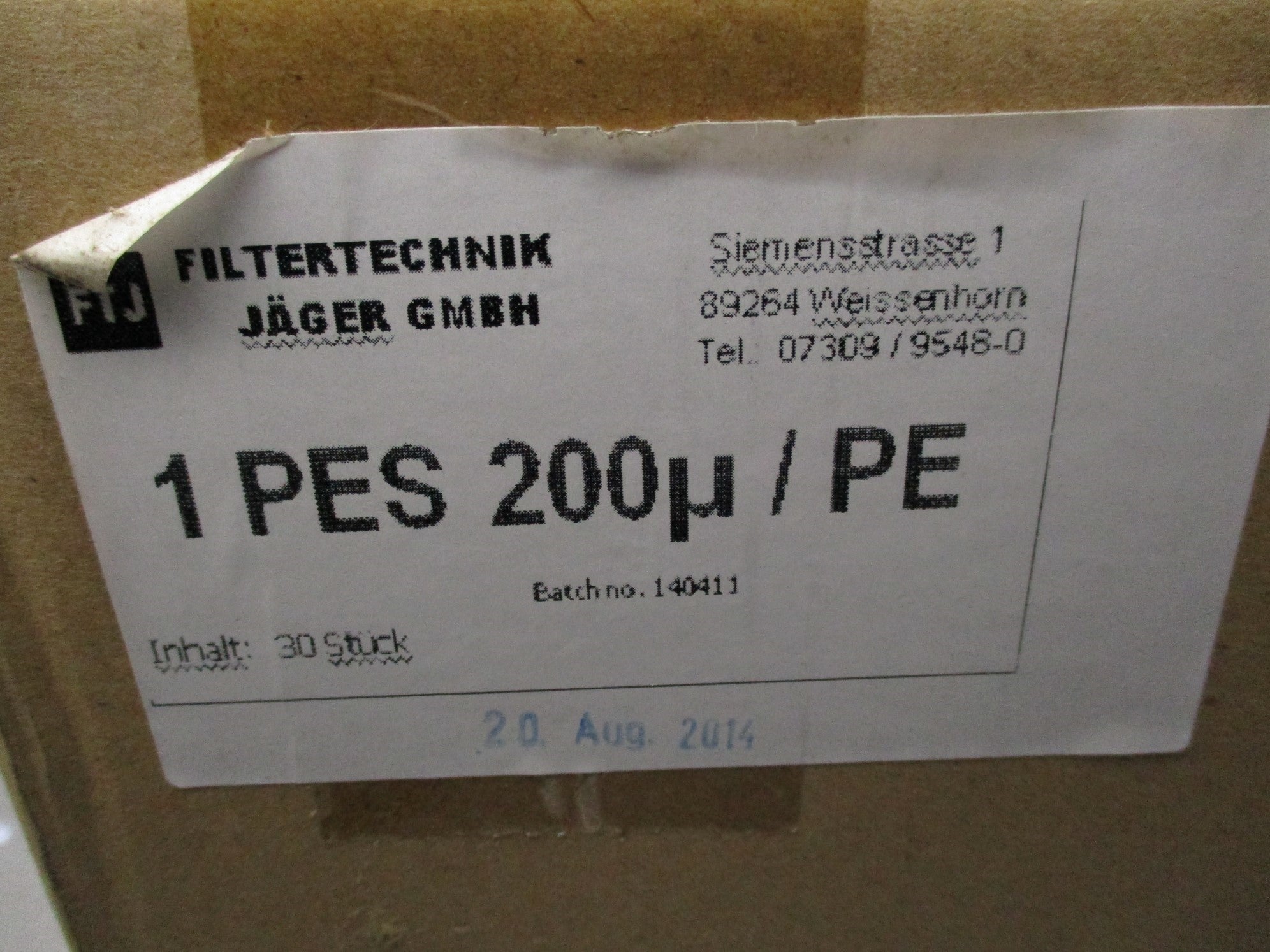 FILTERTECHNIK JAGER PES200 (PKG OF 30) NSMP