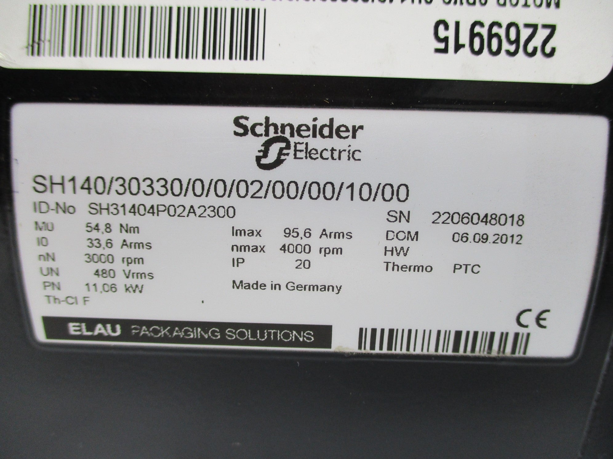 SCHNEIDER ELECTRIC SH140/30330/0/0/02/00/00/10/00 NSNP