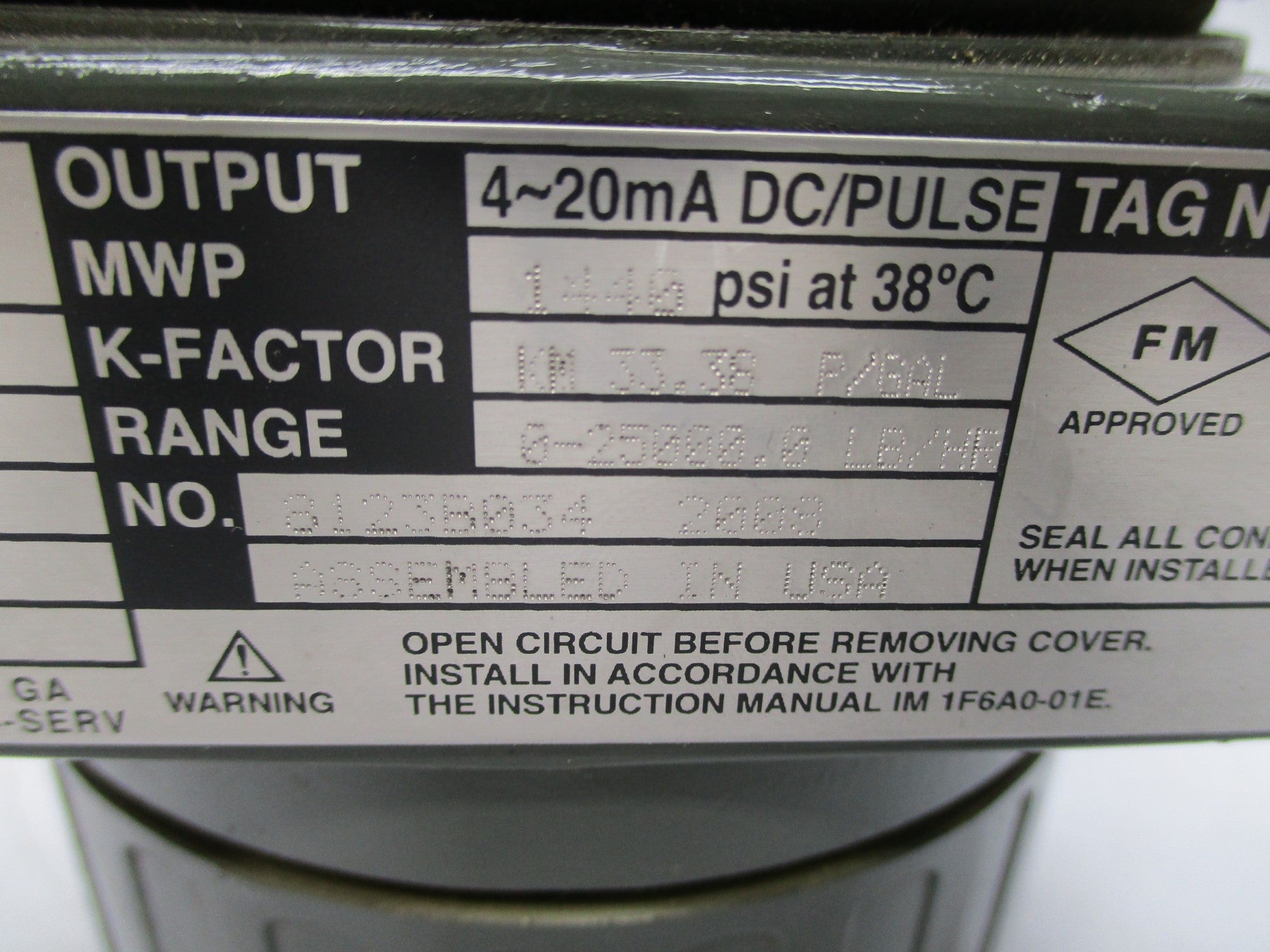 YOKOGAWA DY050-EBMBA4-2N/FF1/SCT 1440PSI NSNP