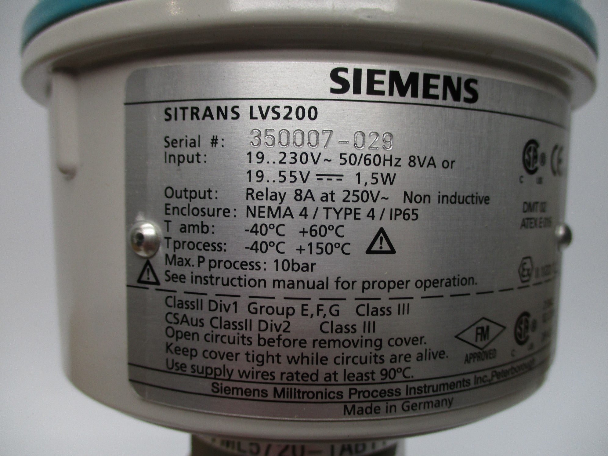 SIEMENS LVS200 7ML5720-1AB11-0AA0 NSMP